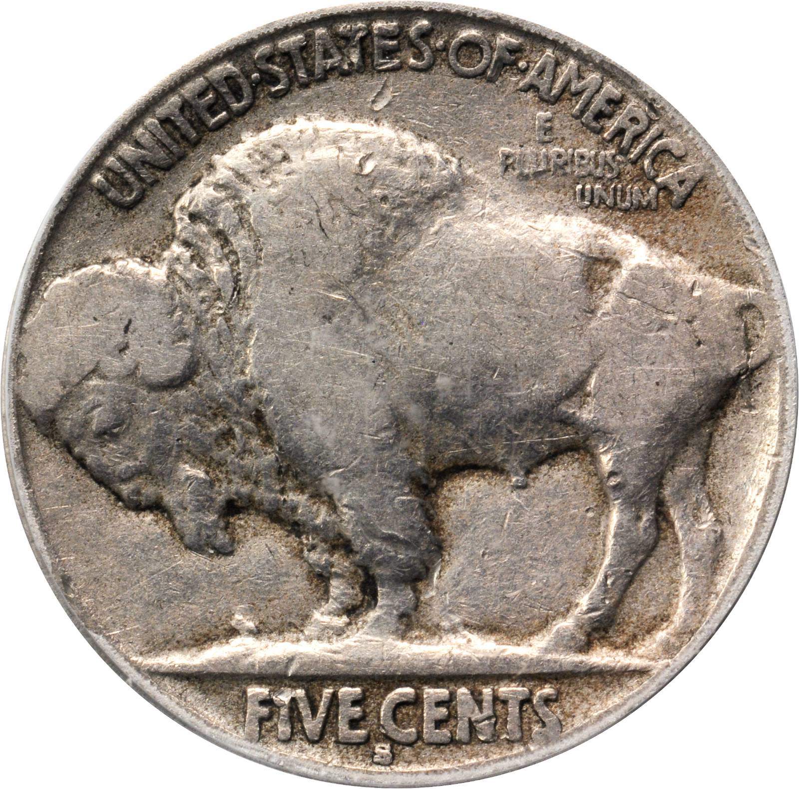 1917-S 5c 2 Feathers, FS-401 VG10 CAC thumbnail 2