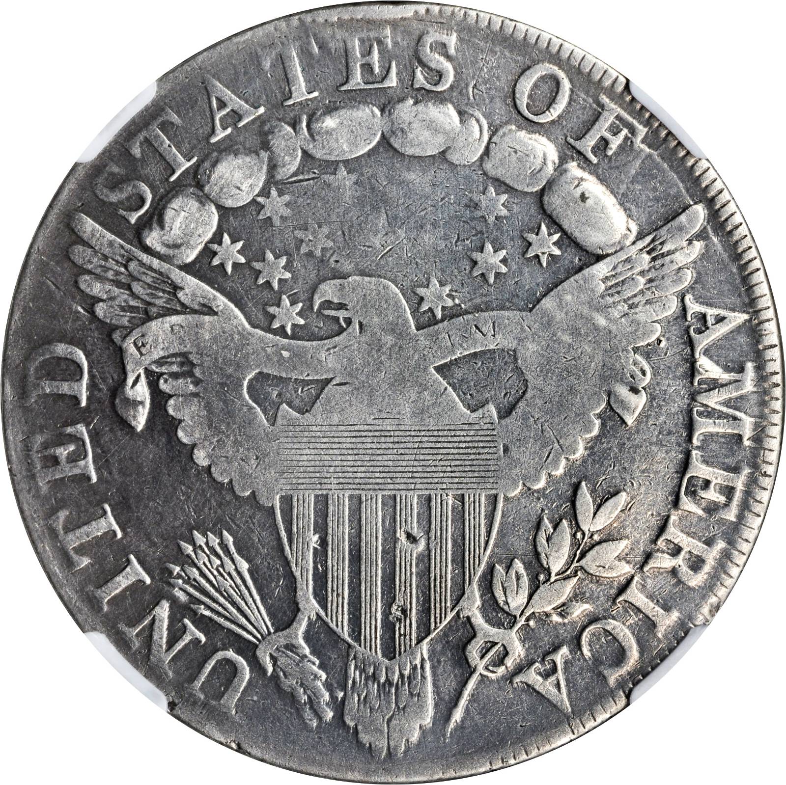 1798 $1  Large Eagle, Pointed 9, Close Date, B-27, BB-113 AG3 thumbnail 2