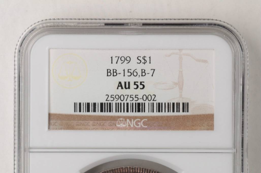 1799 $1  7x6 Stars, B-7, BB-156 AU55 thumbnail 8