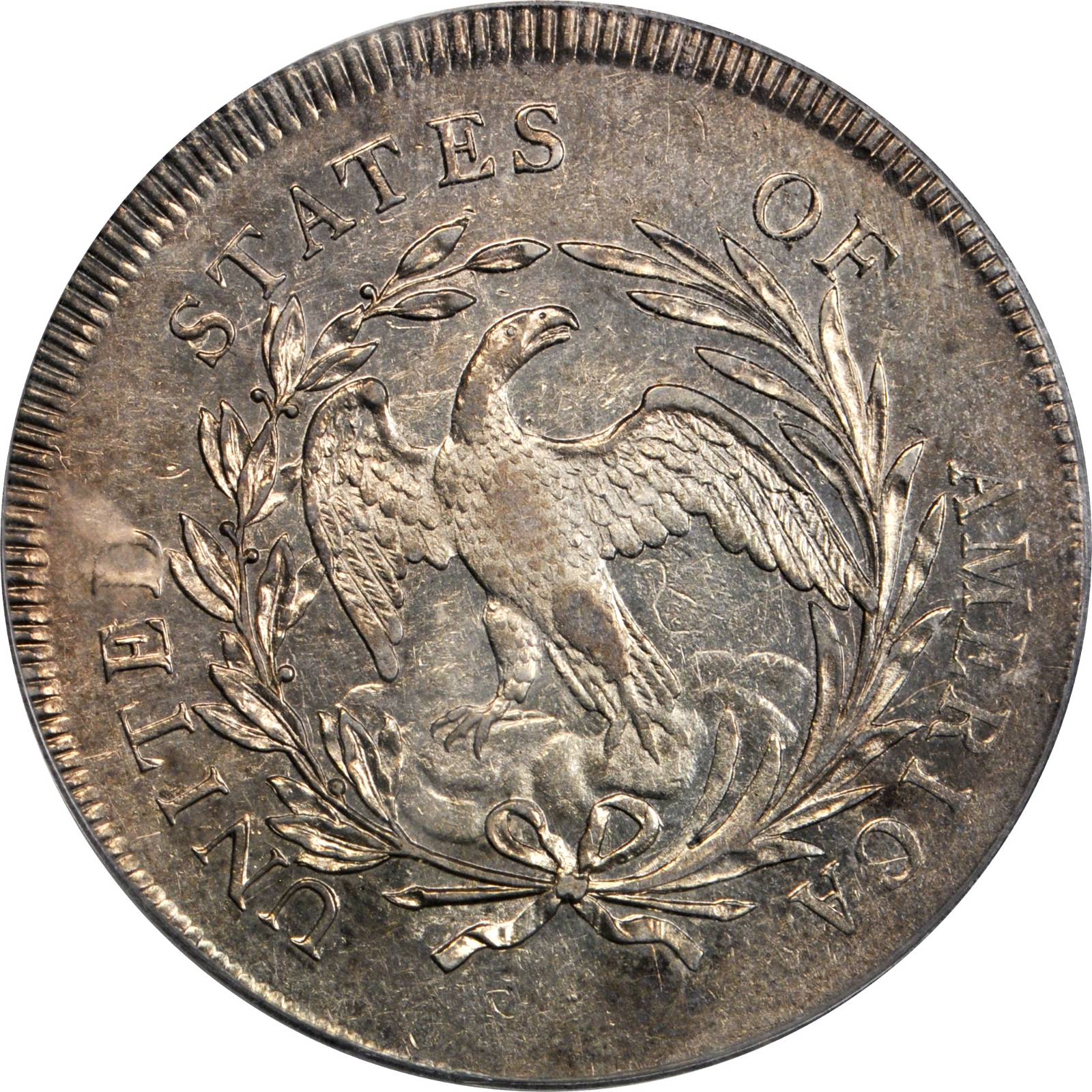 1796 $1  Small Date, Small Letters, B-2, BB-63 AU53 CAC thumbnail 10