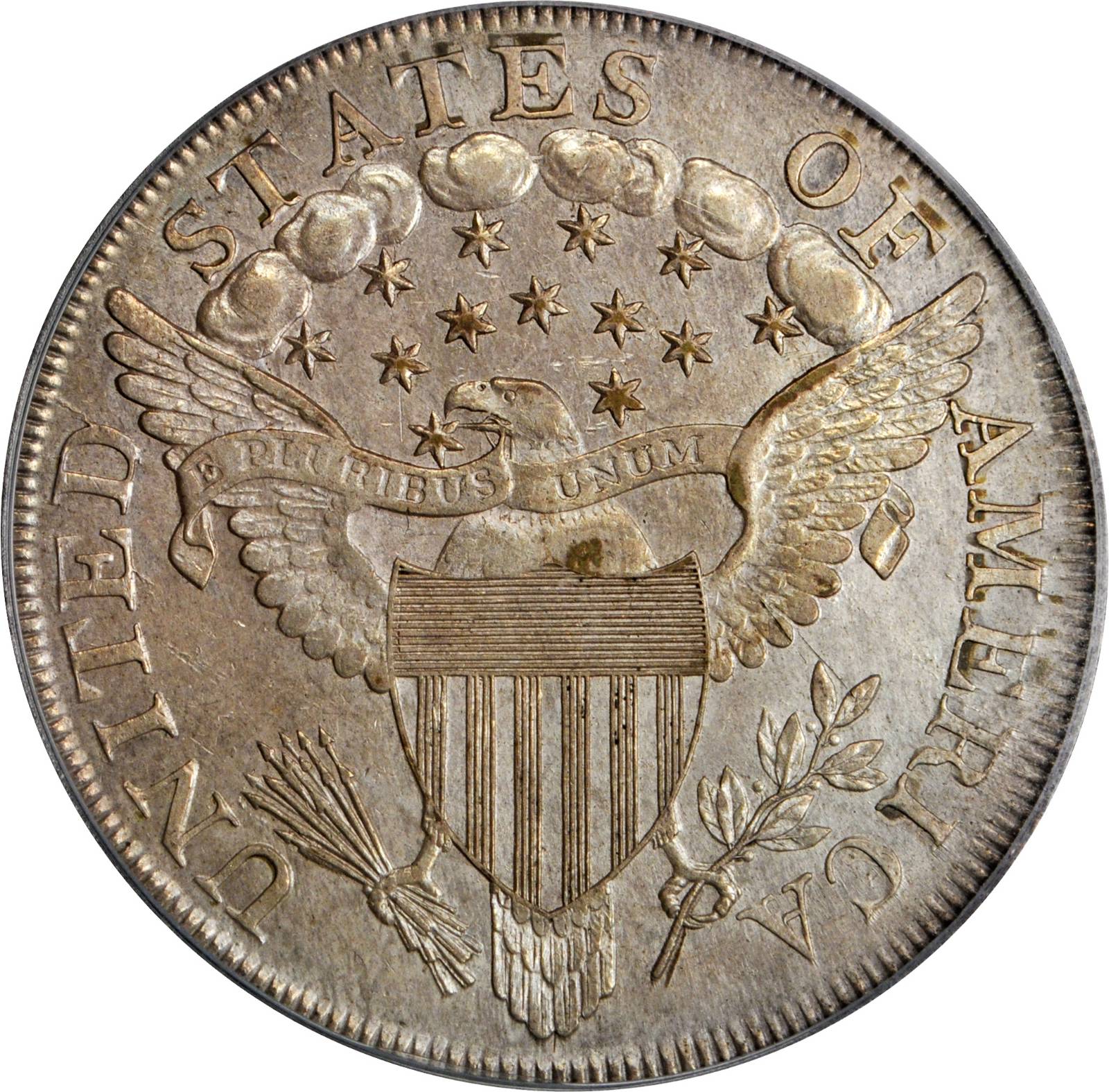 1799/8 $1  13 Stars Reverse, B-2, BB-143 AU50 thumbnail 19