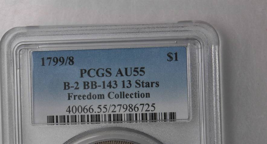 1799/8 $1  13 Stars Reverse, B-2, BB-143 AU50 thumbnail 20