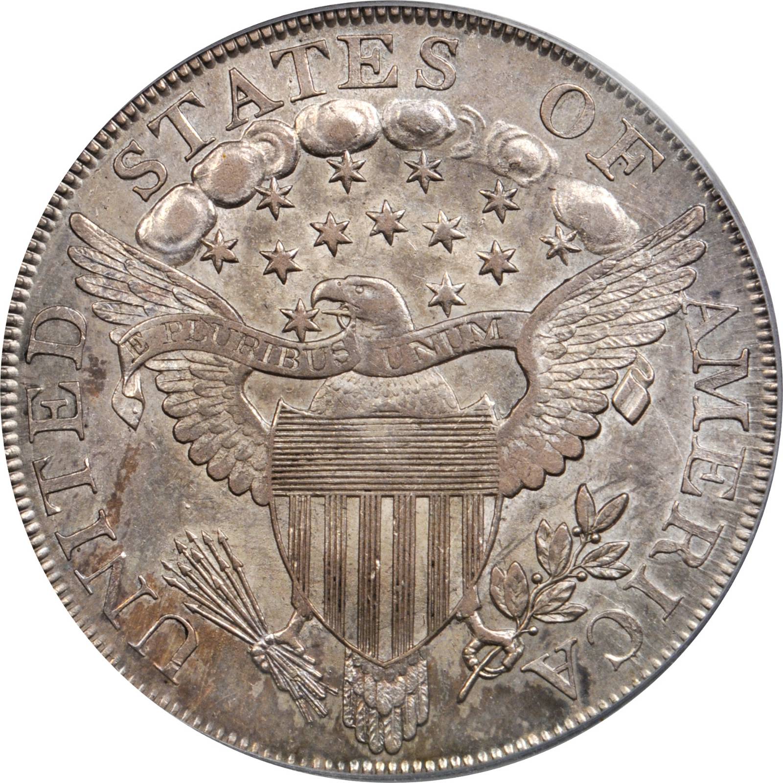 1800 $1  Wide Date, Low 8, B-10, BB-190 MS61 thumbnail 8