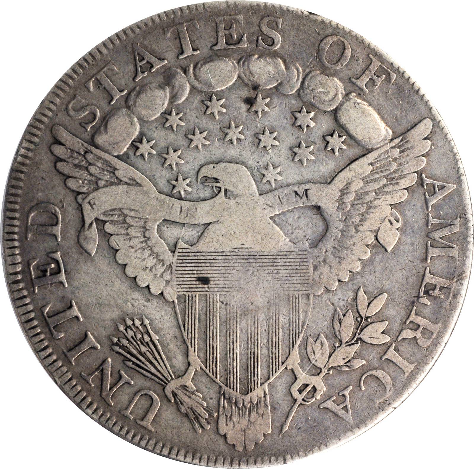 1798 $1  Large Eagle, Pointed 9, 5 Berries, B-11, BB-111 VG10 thumbnail 4