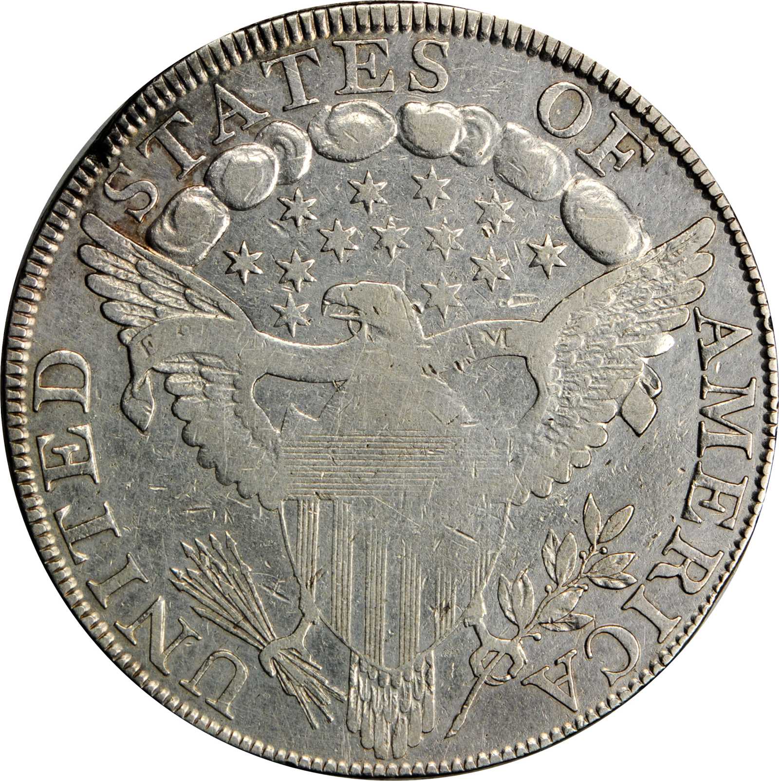 1798 $1  Large Eagle, Pointed 9, 5 Berries, B-18, BB-103 VG10 thumbnail 2
