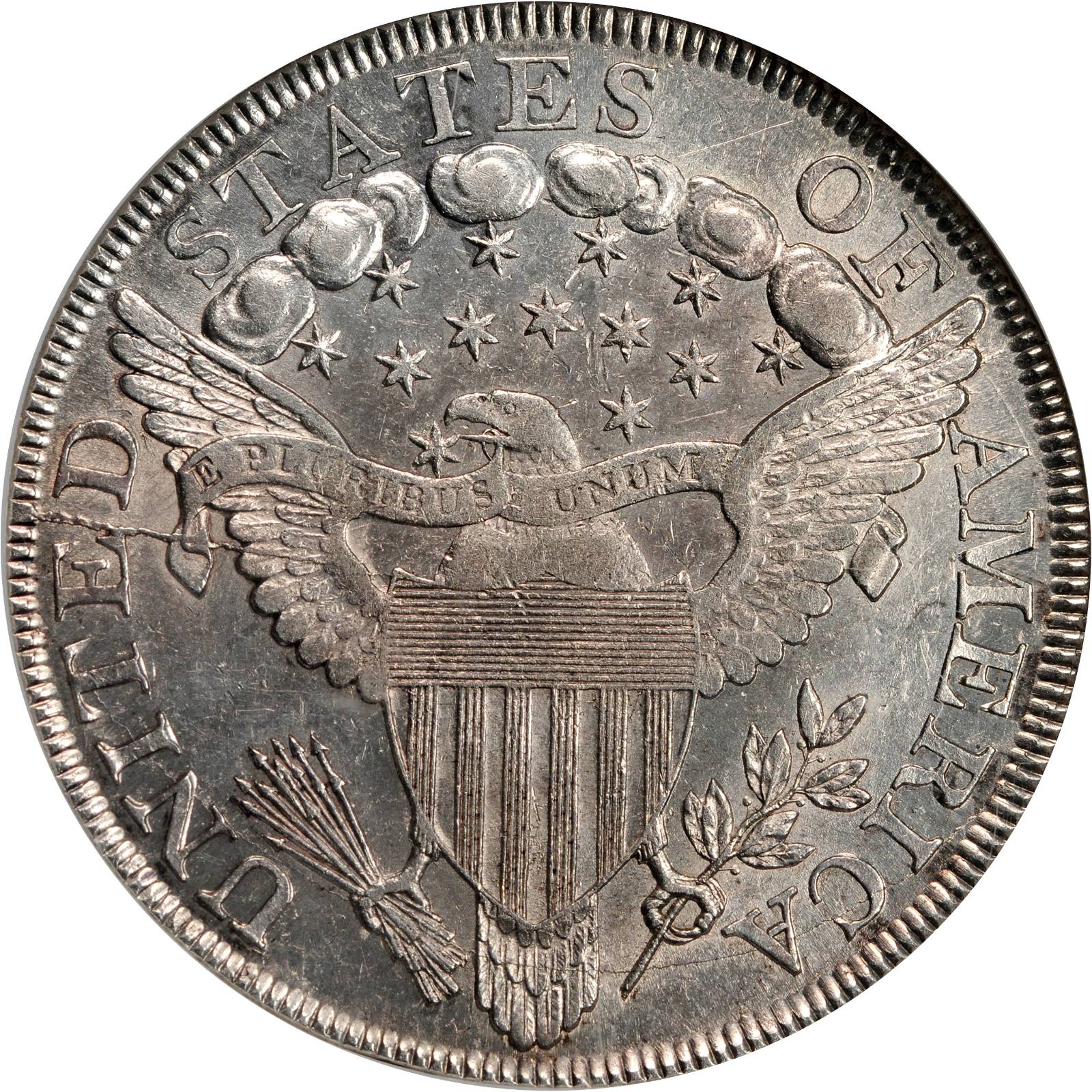 1799 $1  7x6 Stars, B-18, BB-154 AU58 thumbnail 2