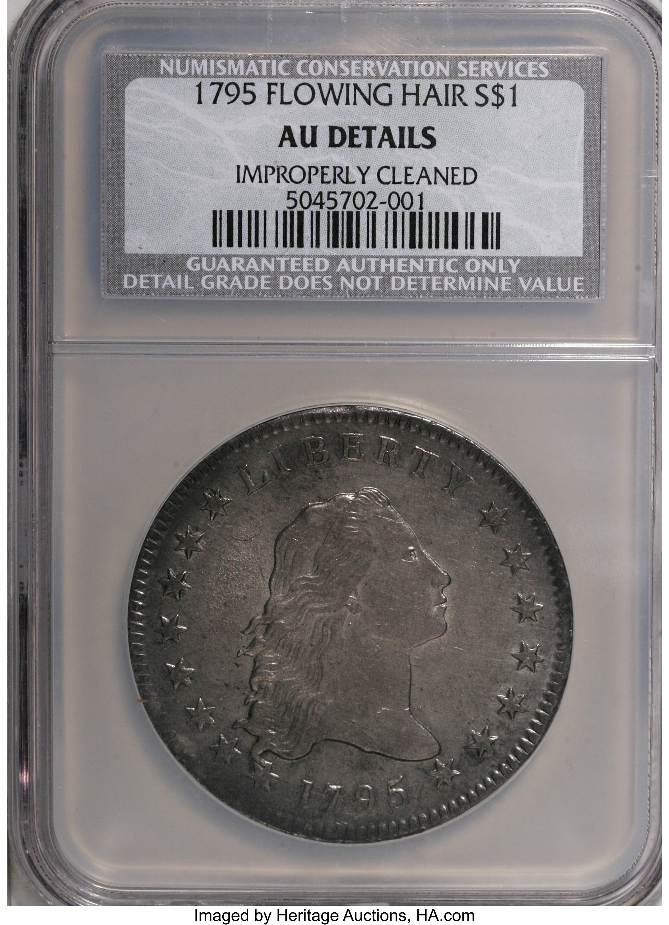 1795 $1  Flowing Hair, 2 Leaves, B-9, BB-13 MS66 thumbnail 22