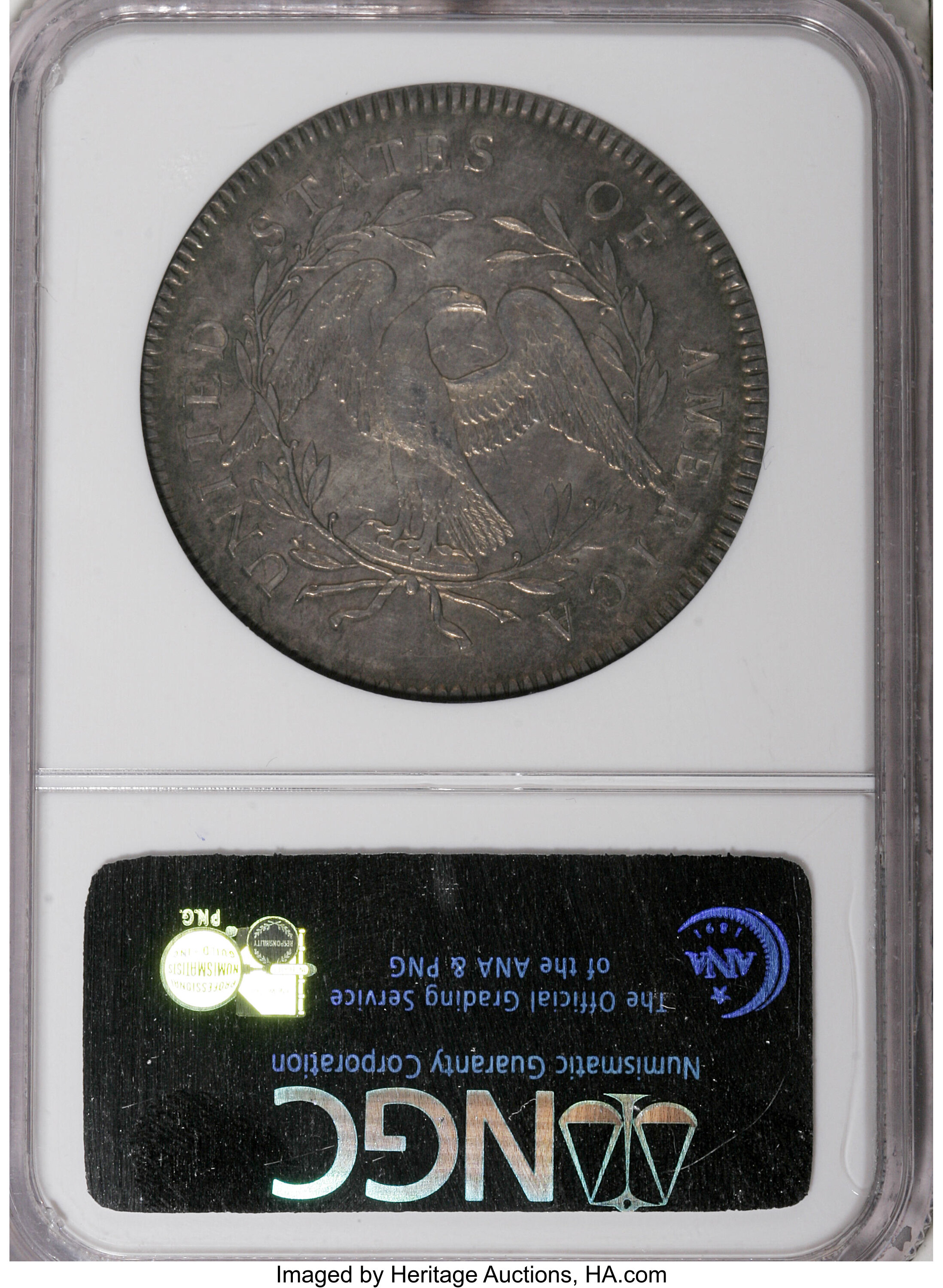 1795 $1  Flowing Hair, 2 Leaves, B-10, BB-22 VG8 thumbnail 4