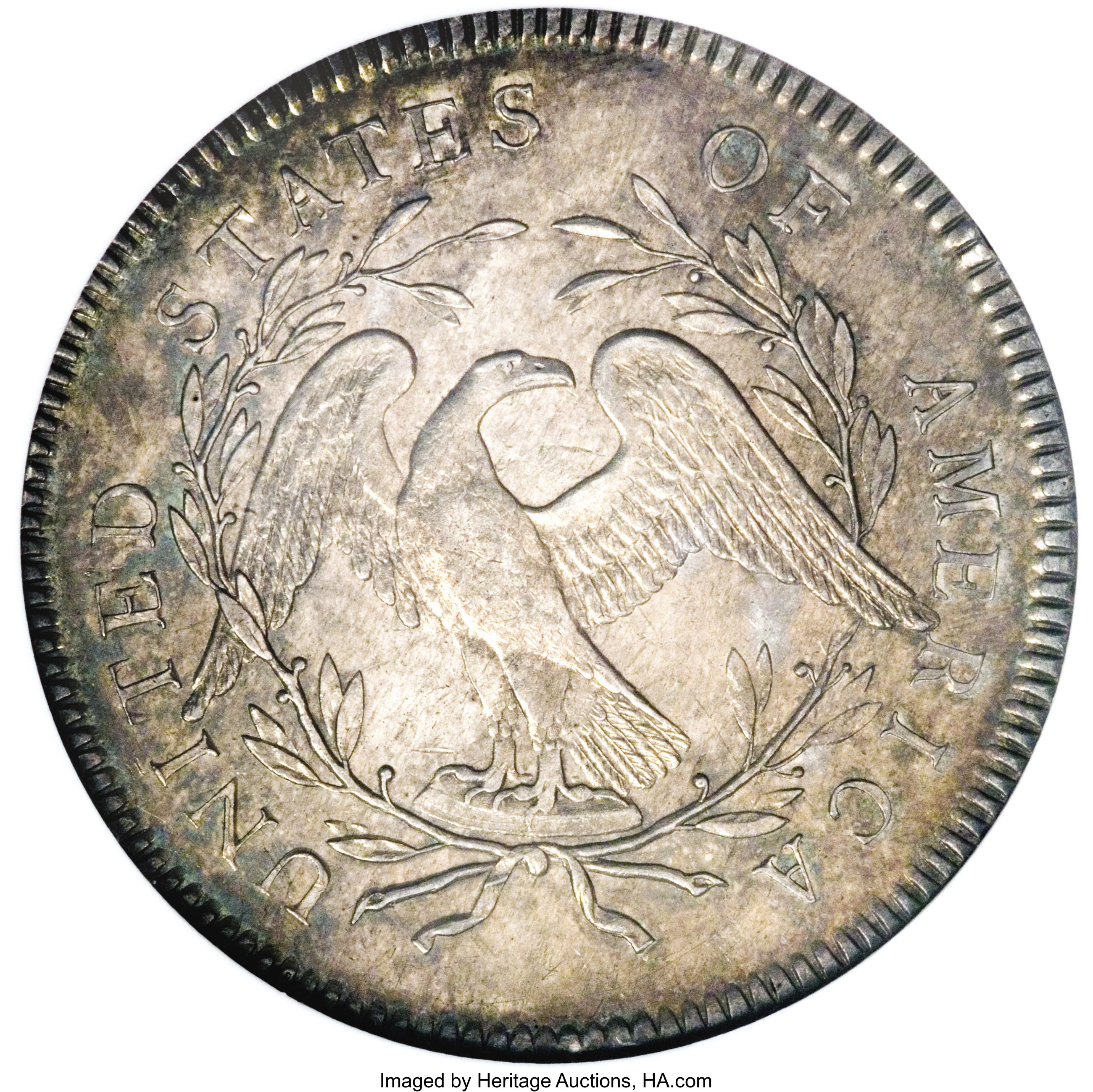 1795 $1  Flowing Hair, 2 Leaves, B-10, BB-22 VG8 thumbnail 5