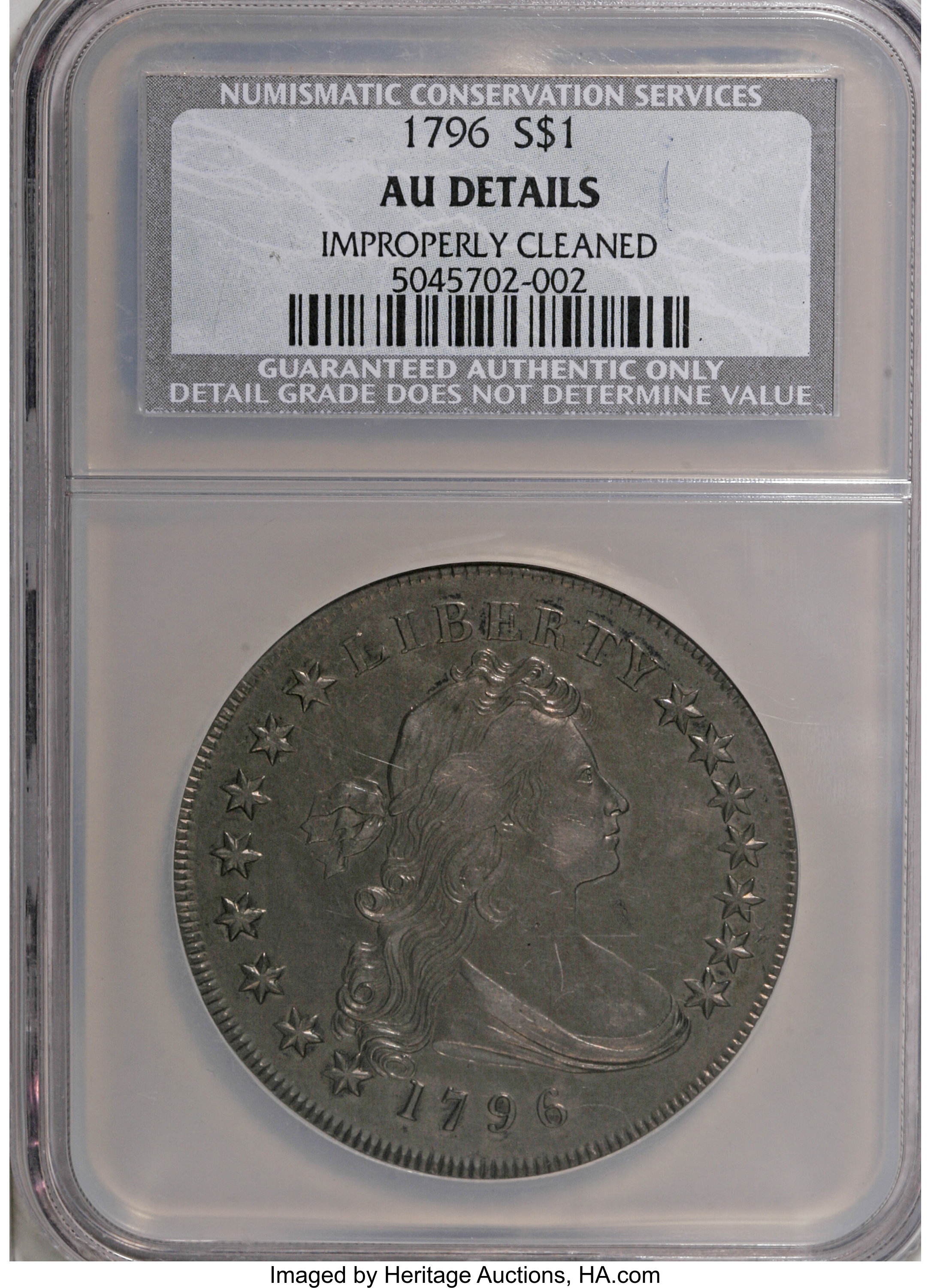1796 $1  Small Date, Small Letters, B-2, BB-63 XF45 CAC thumbnail 13