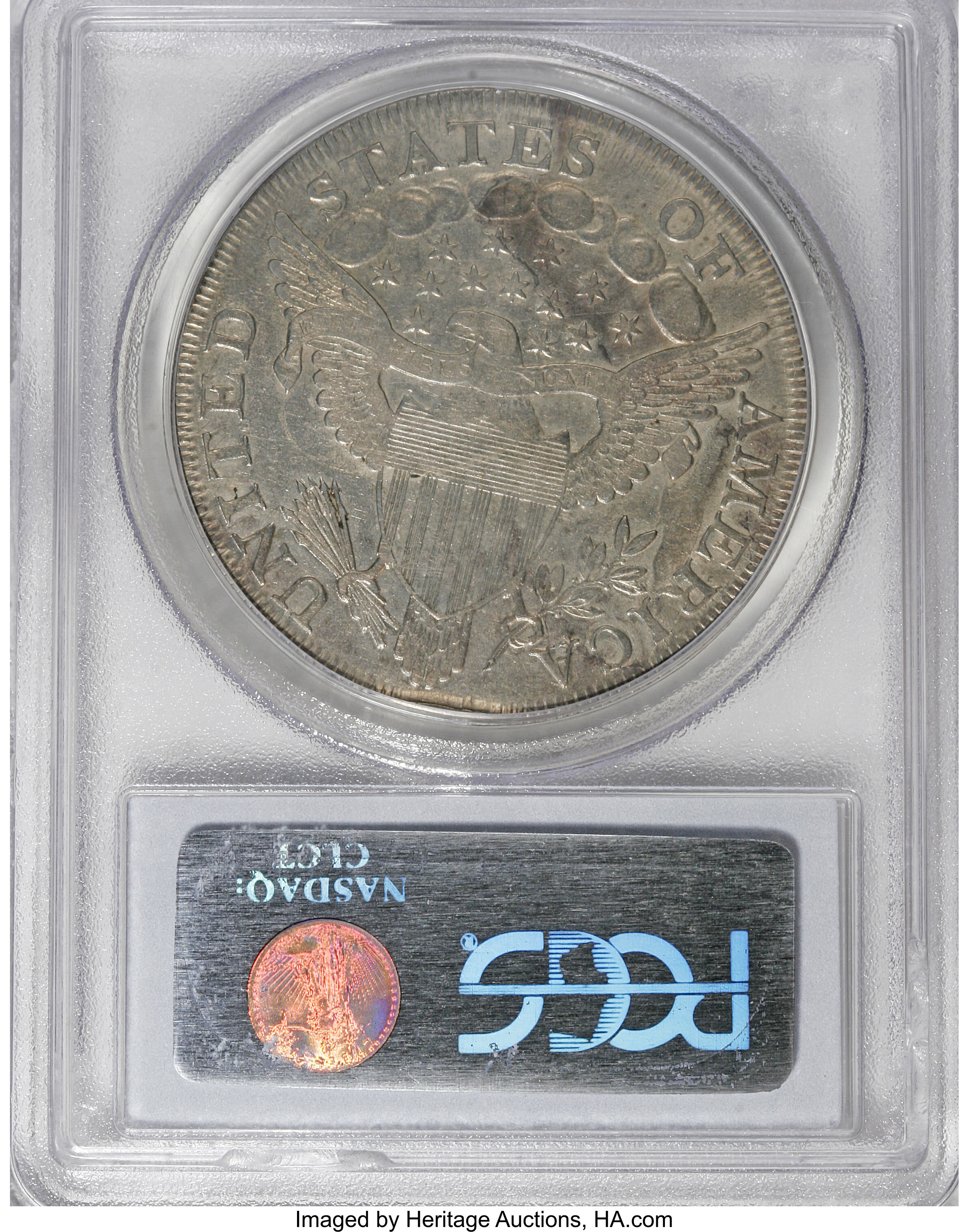1798 $1  Large Eagle, Pointed 9, Wide Date, B-20, BB-102 MS60 thumbnail 21