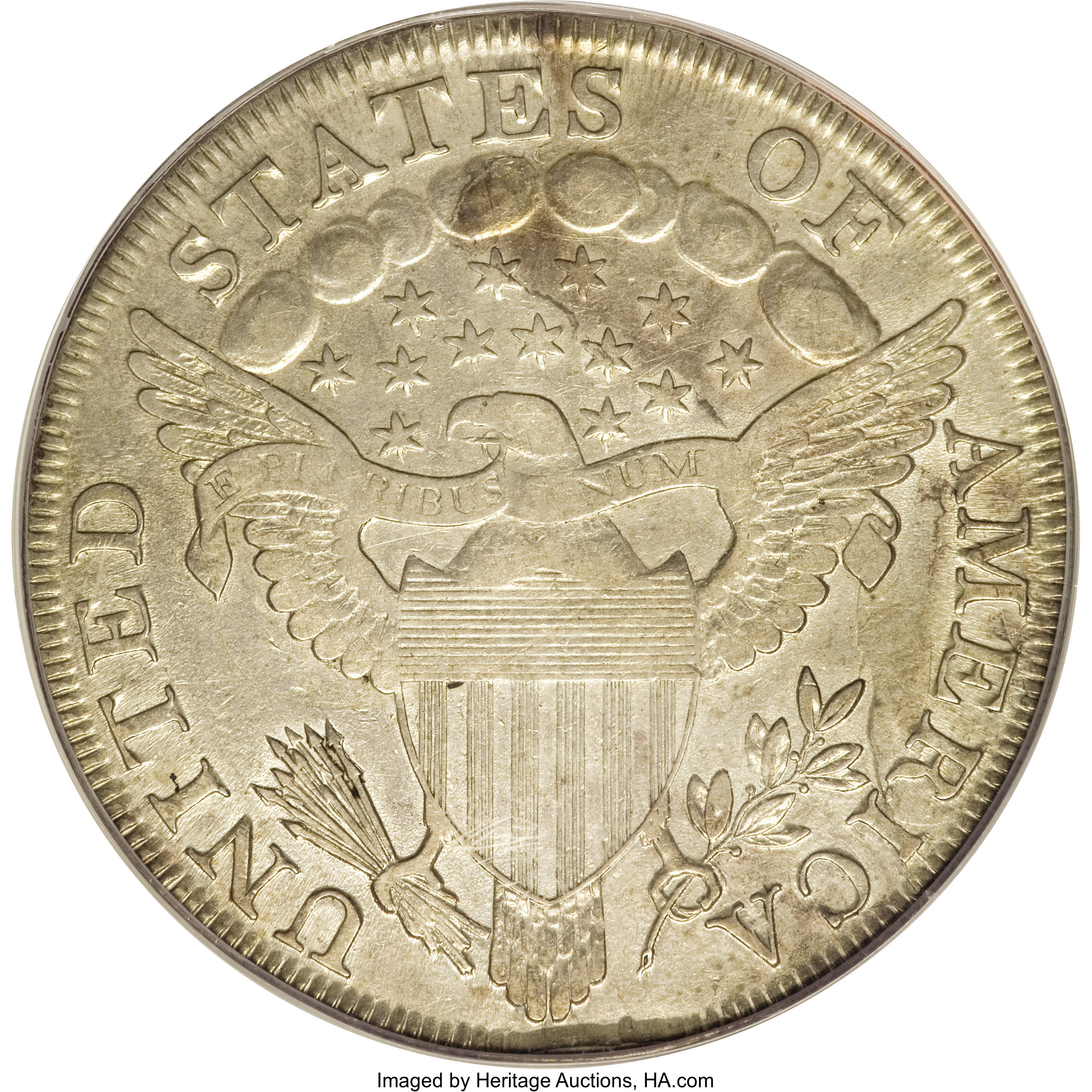 1798 $1  Large Eagle, Pointed 9, Wide Date, B-20, BB-102 MS60 thumbnail 22