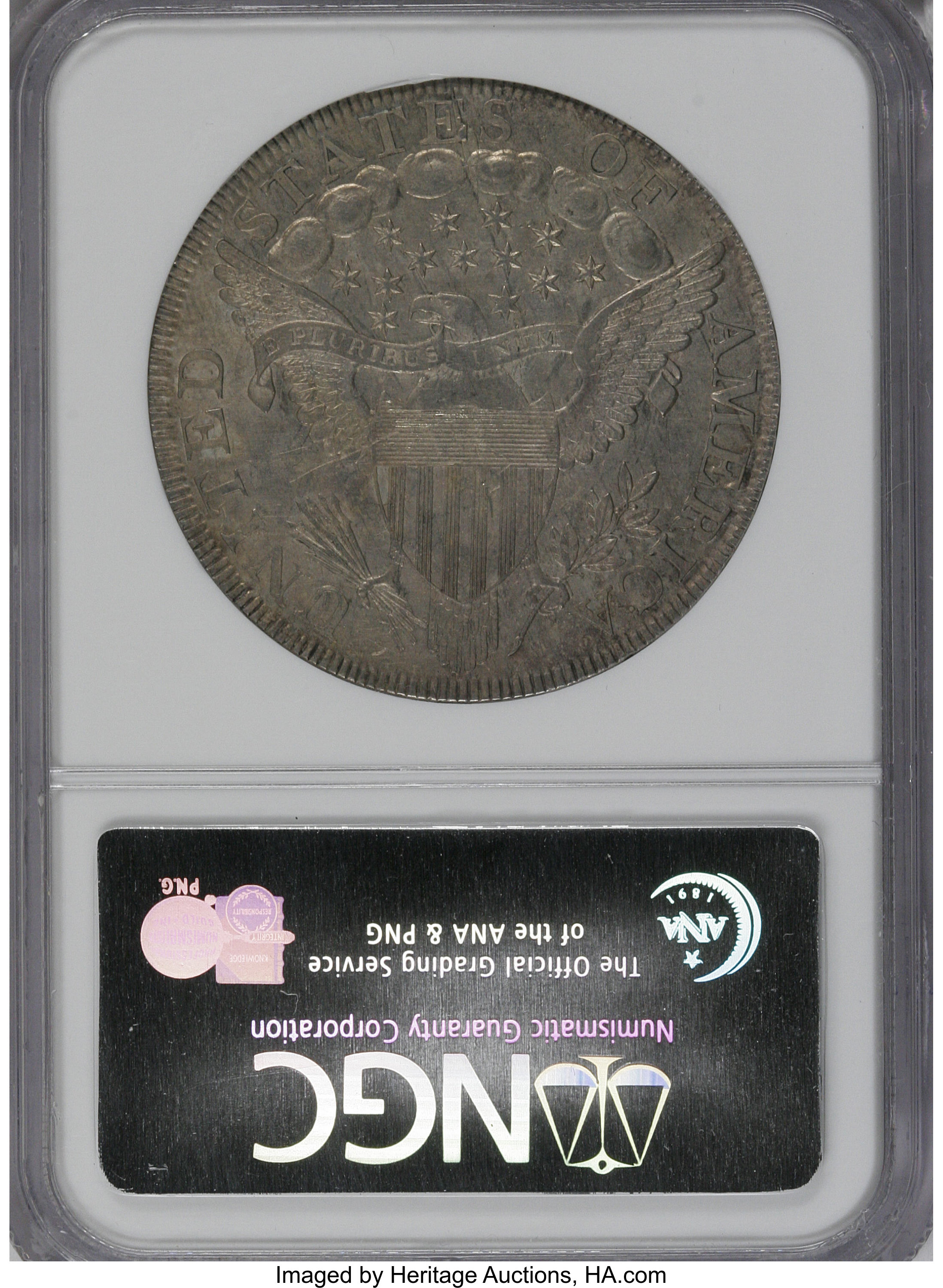 1798 $1  Large Eagle, Pointed 9, Wide Date, B-22, BB-104 AU58 thumbnail 14