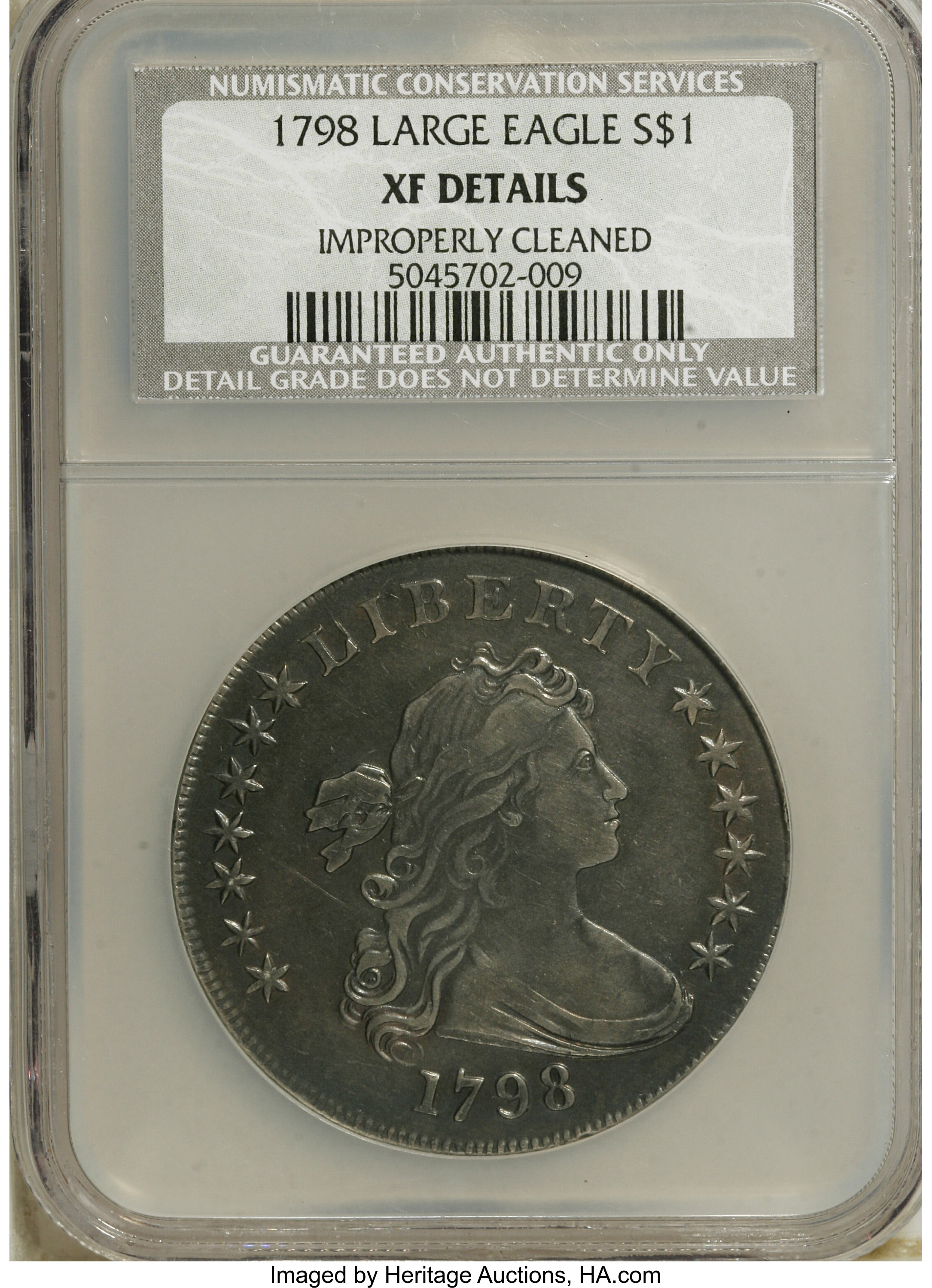 1798 $1  Large Eagle, Pointed 9, 5 Berries, B-10, BB-109 AG3 CAC thumbnail 27