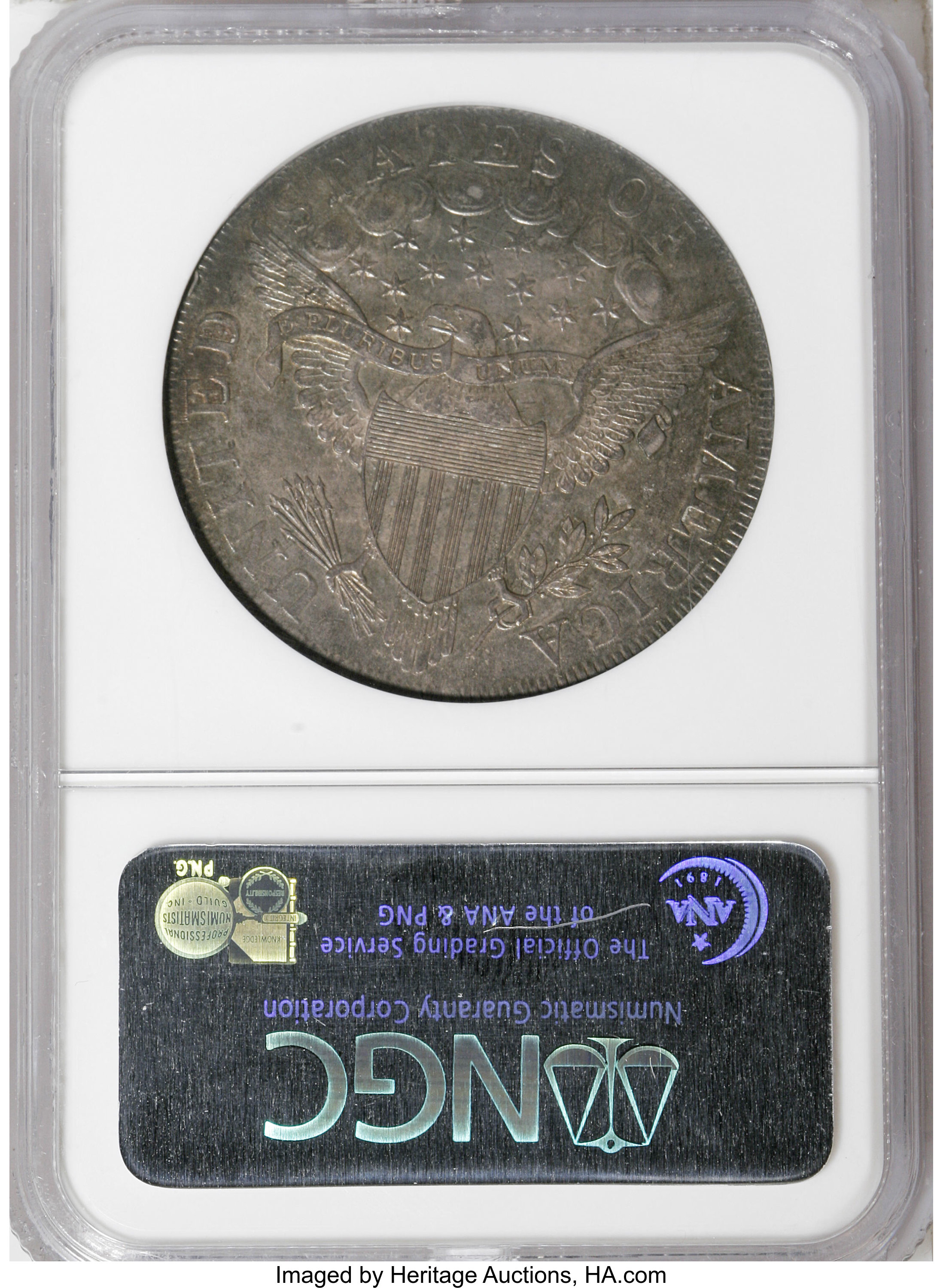 1798 $1  Large Eagle, Pointed 9, Wide Date, B-16, BB-110 MS60 thumbnail 4