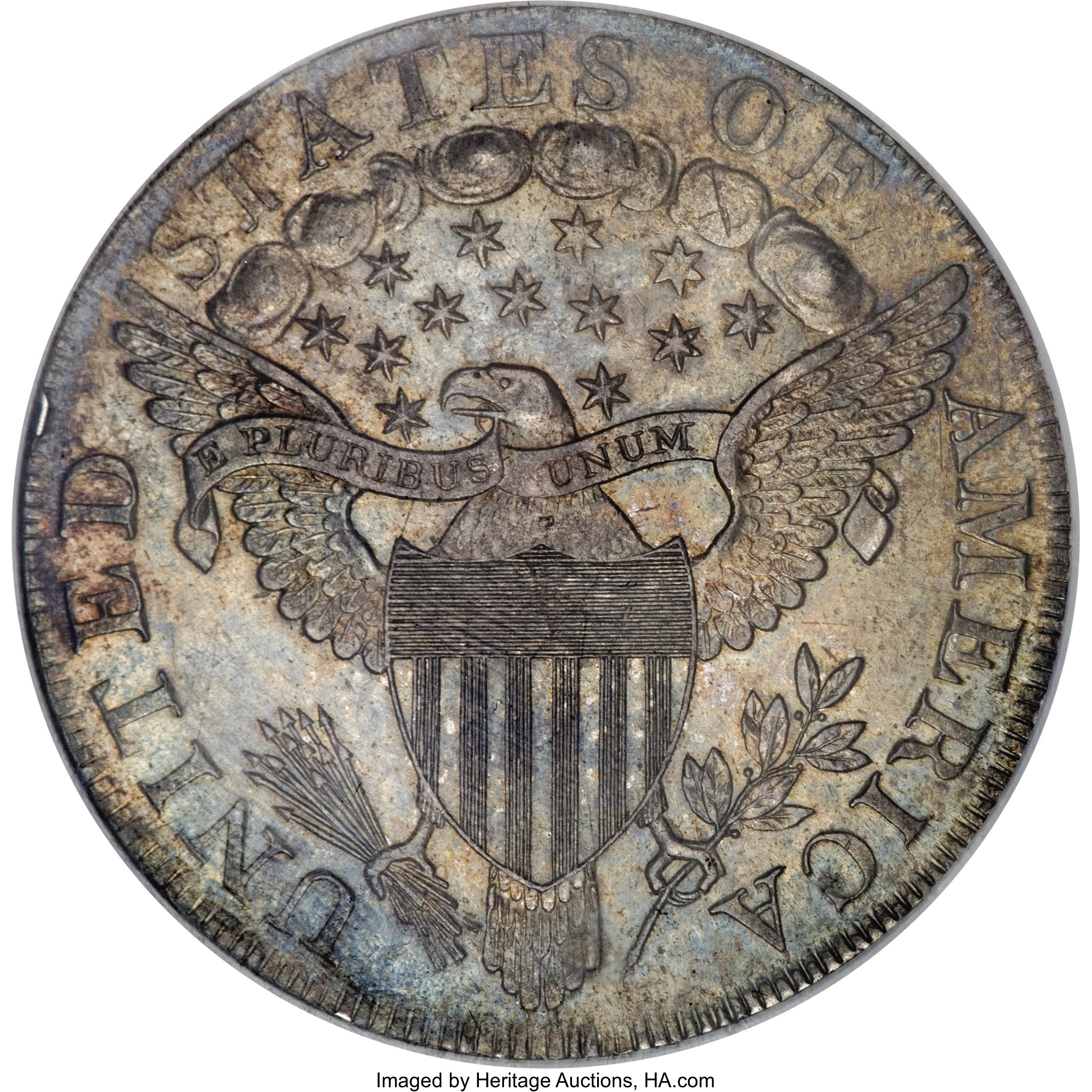 1798 $1  Large Eagle, Pointed 9, Wide Date, B-16, BB-110 MS60 thumbnail 5