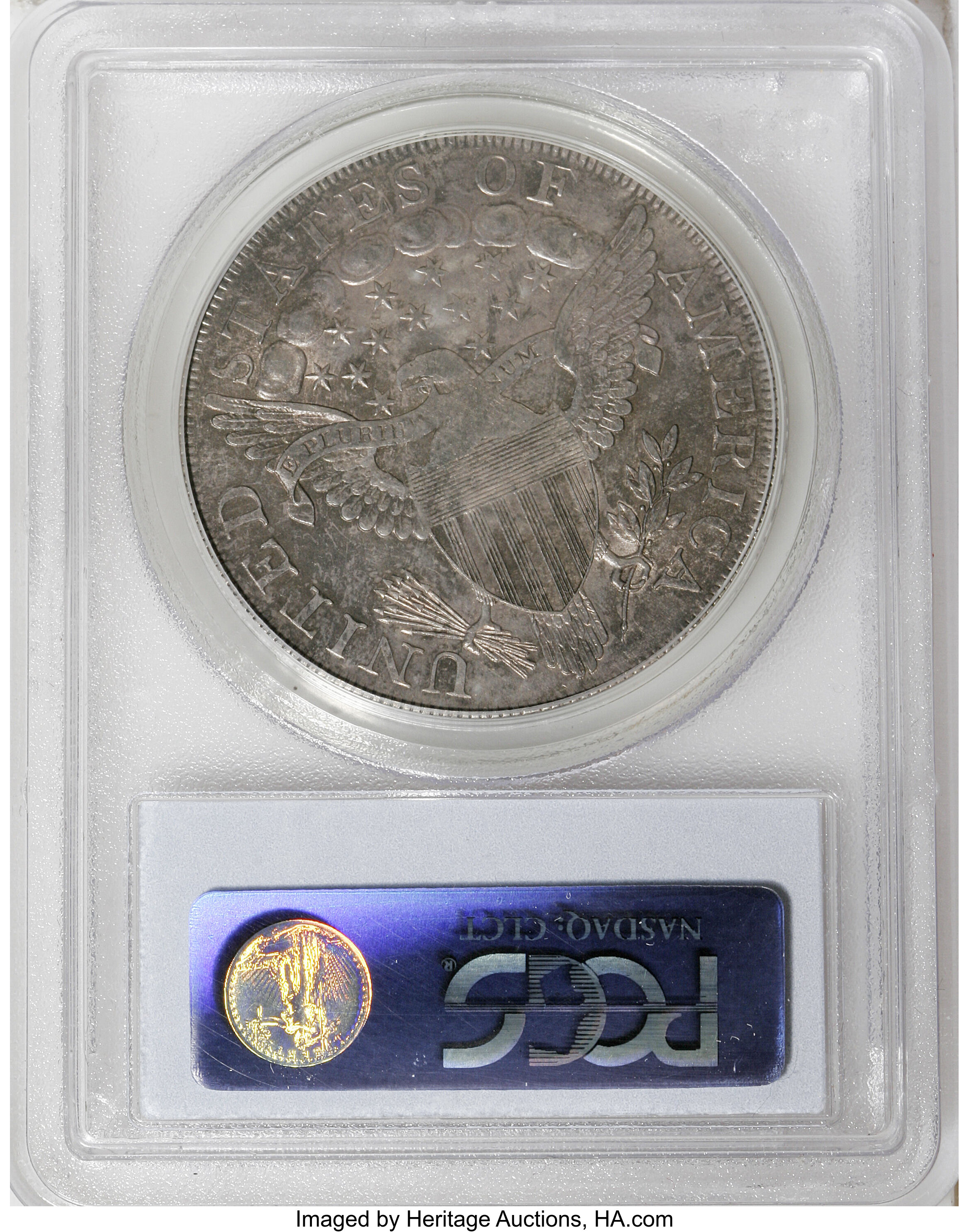 1798 $1  Large Eagle, Pointed 9, Wide Date, B-15, BB-112 MS63 thumbnail 8
