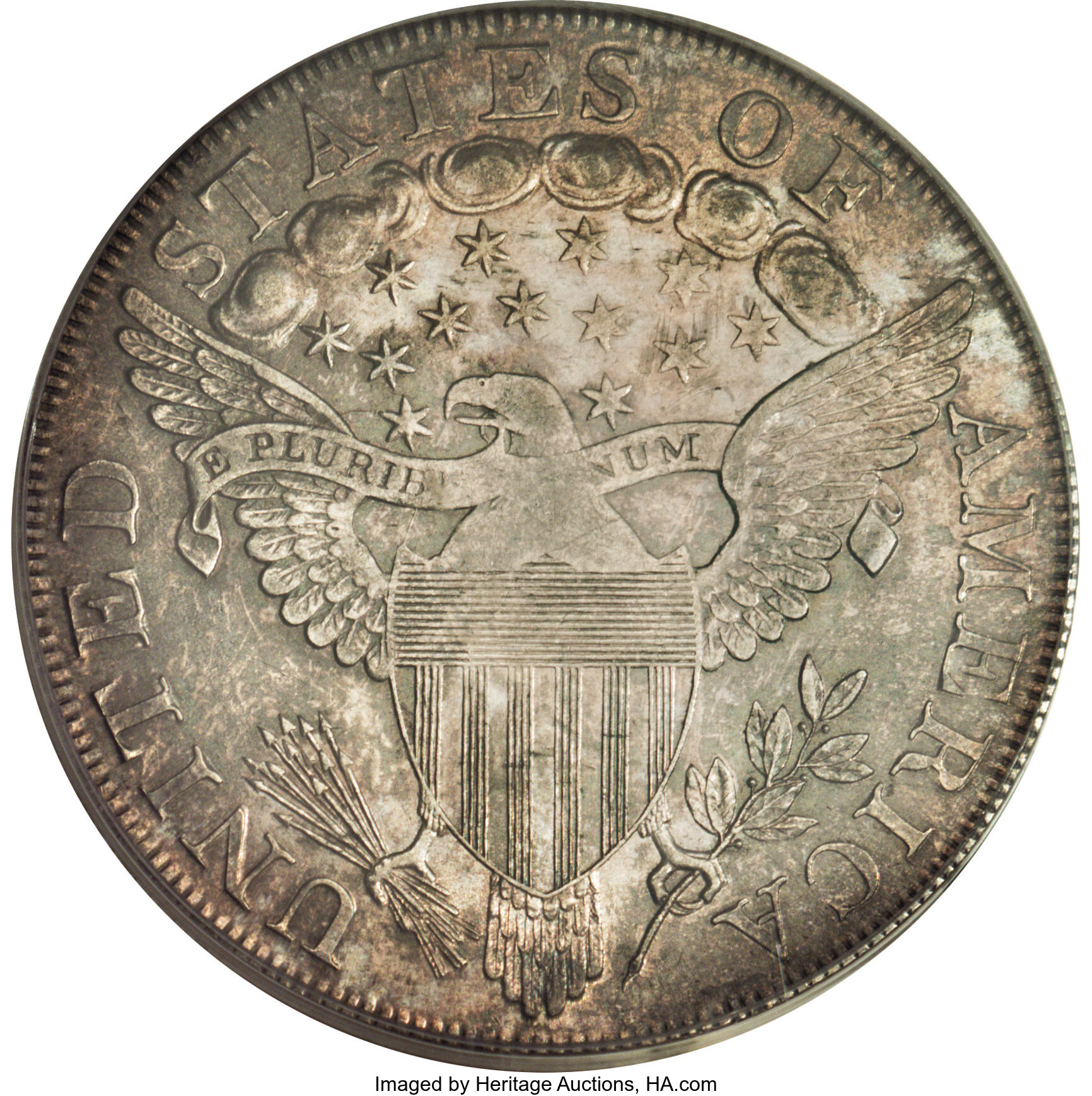 1798 $1  Large Eagle, Pointed 9, Wide Date, B-15, BB-112 MS63 thumbnail 9