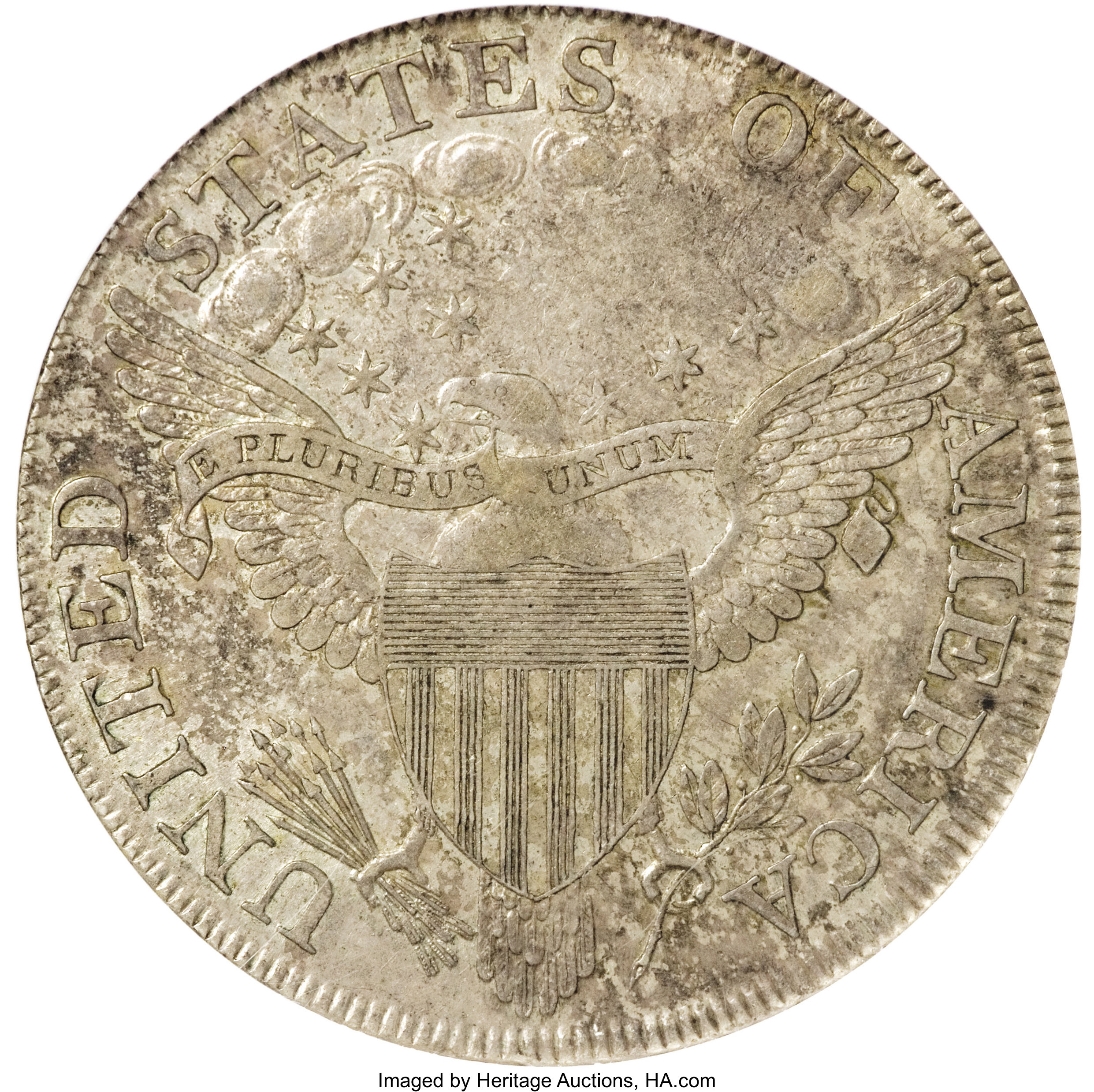 1798 $1  Large Eagle, Pointed 9, Close Date, B-31, BB-115 MS60 thumbnail 11