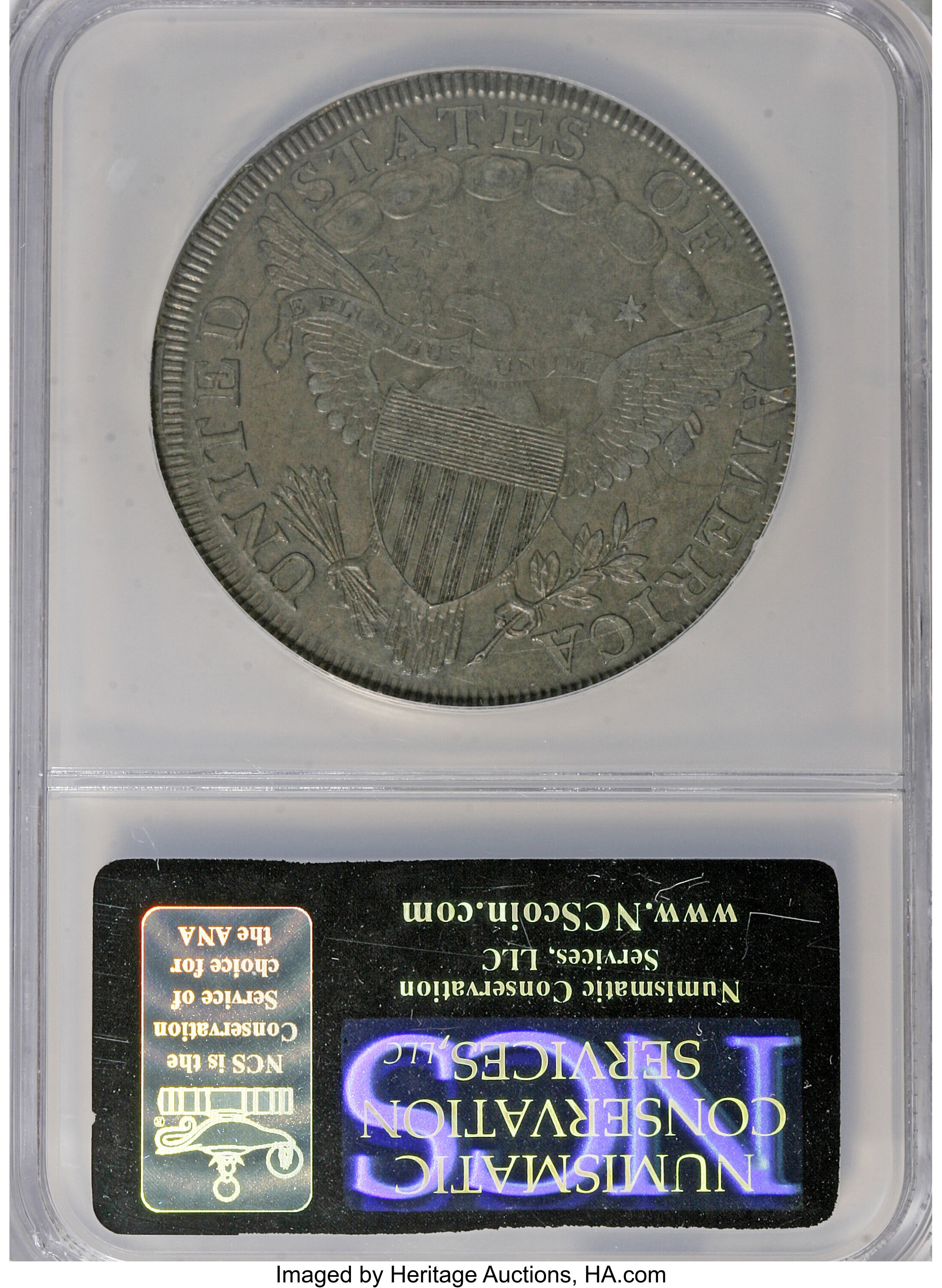 1798 $1  Large Eagle, Pointed 9, Close Date, B-30, BB-116 AU50 CAC thumbnail 2