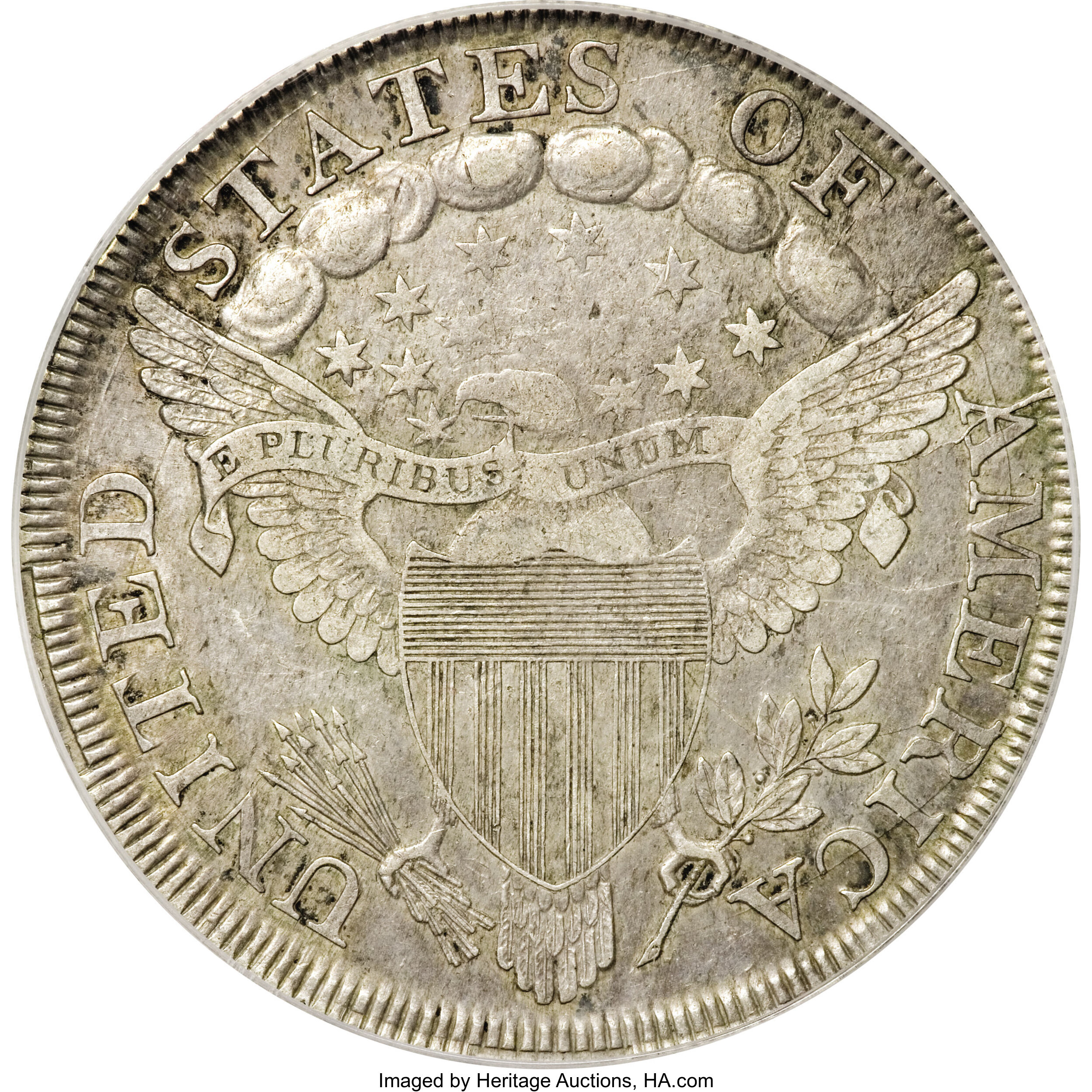 1798 $1  Large Eagle, Pointed 9, Close Date, B-30, BB-116 F15 CAC thumbnail 25
