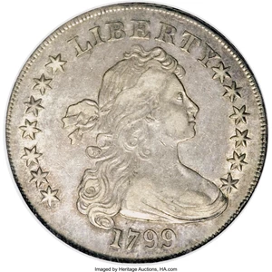 image for: 1799 $1 Irregular Date, 13 Stars Reverse XF45 NGC....