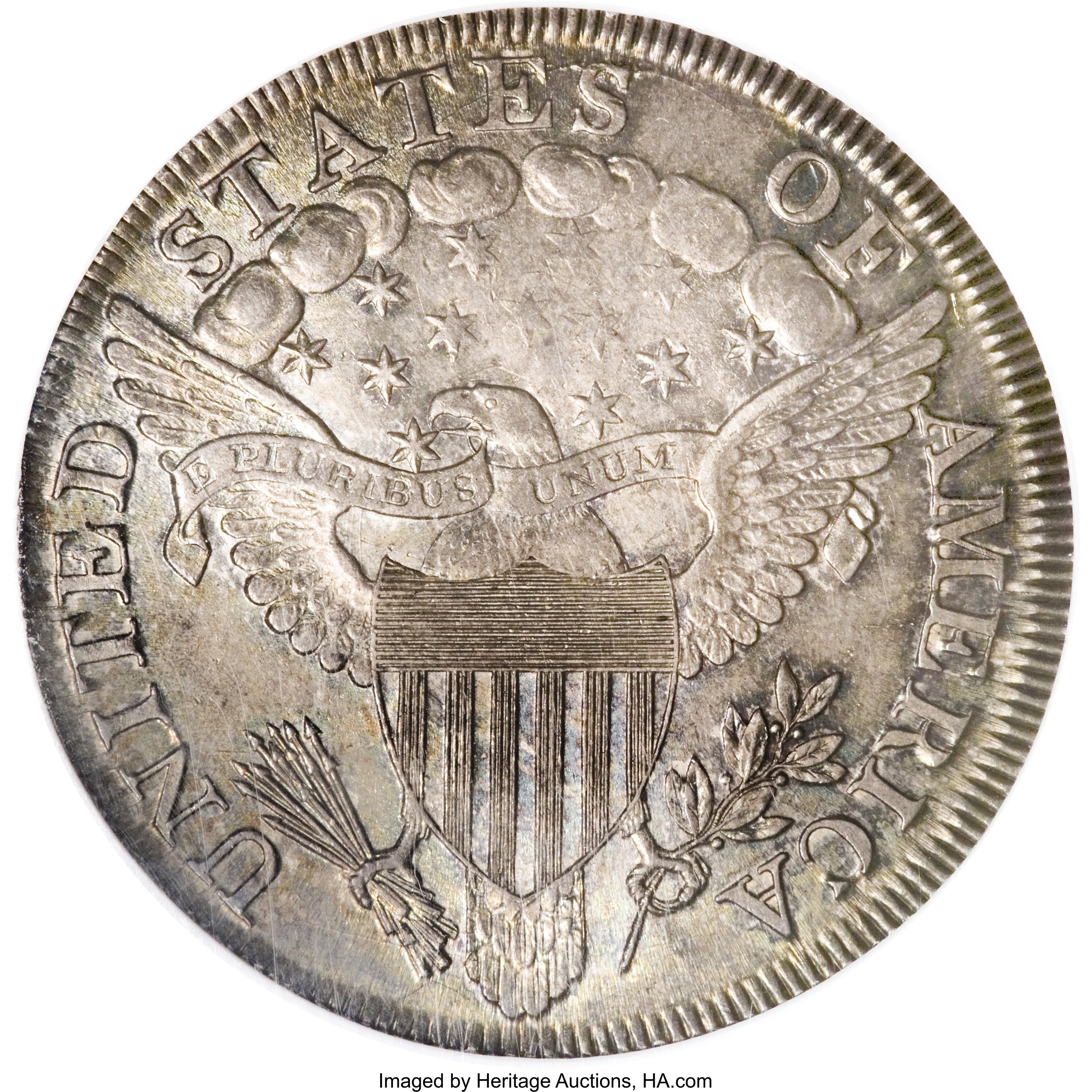 1799 $1  7x6 Stars, B-8, BB-165 AU58 thumbnail 16