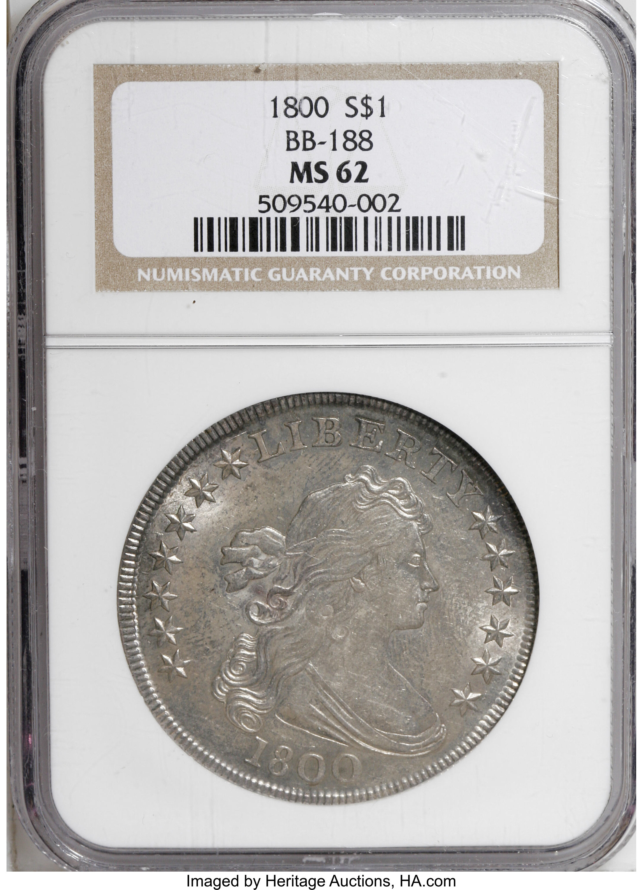 1800 $1  B-8, BB-188 MS62 thumbnail 8