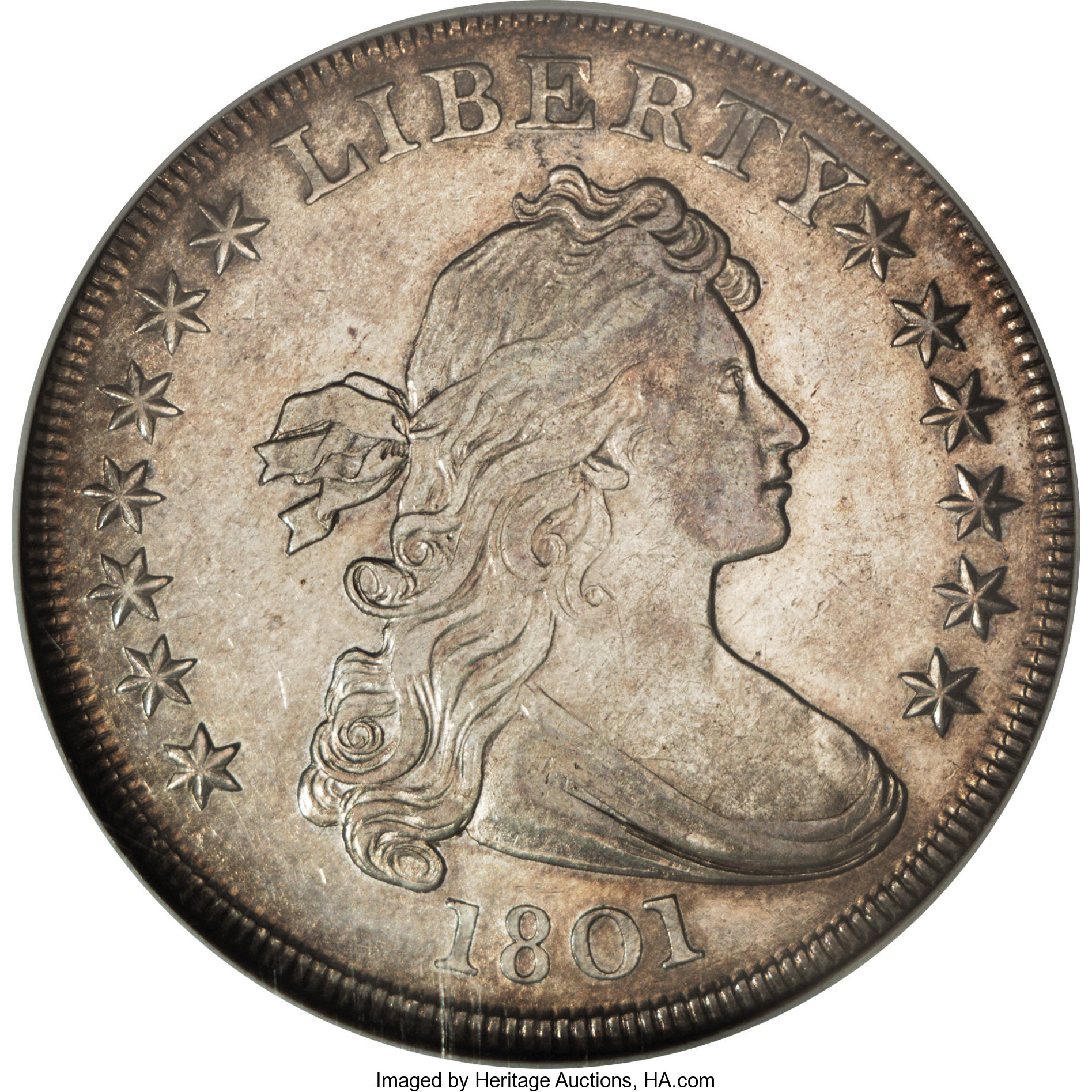 1801 $1 AU55 NGC. CAC. ...