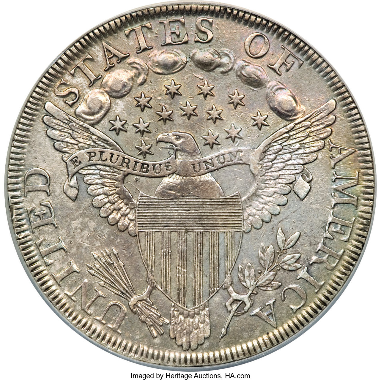 1798 $1  Large Eagle, Pointed 9, Wide Date, B-19, BB-106 VG10 thumbnail 22