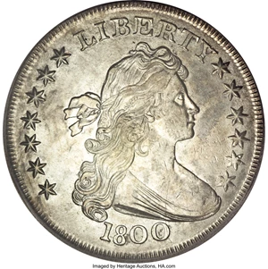 image for: 1800 $1 B-16, BB-187, R.2 AU58 ICG....