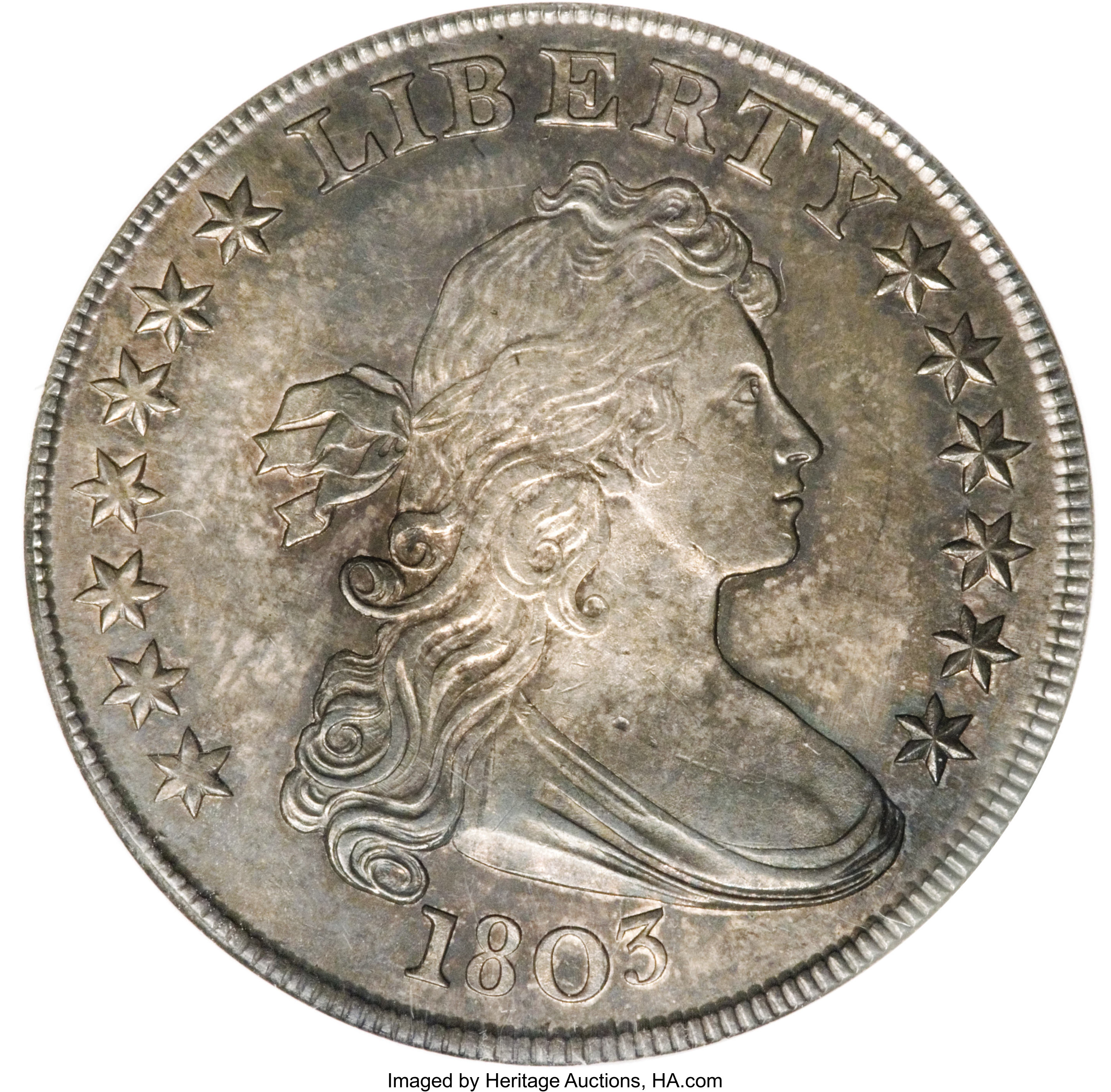 1803 $1 Small 3, B-5, BB-252 MS