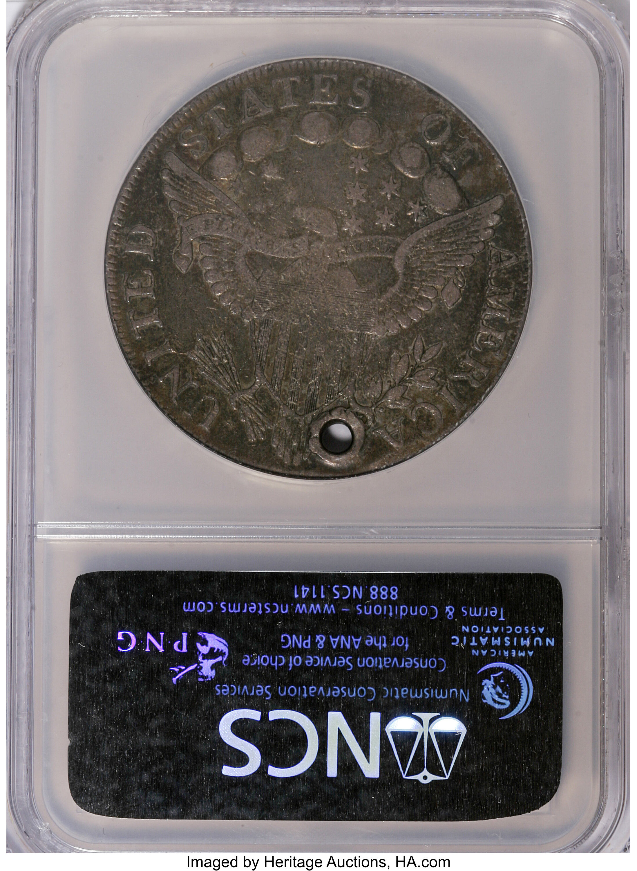 1798 $1  Large Eagle, Knob 9, 10 Arrows, 5 Vertical Lines, B-6, BB-96 VG10 thumbnail 12