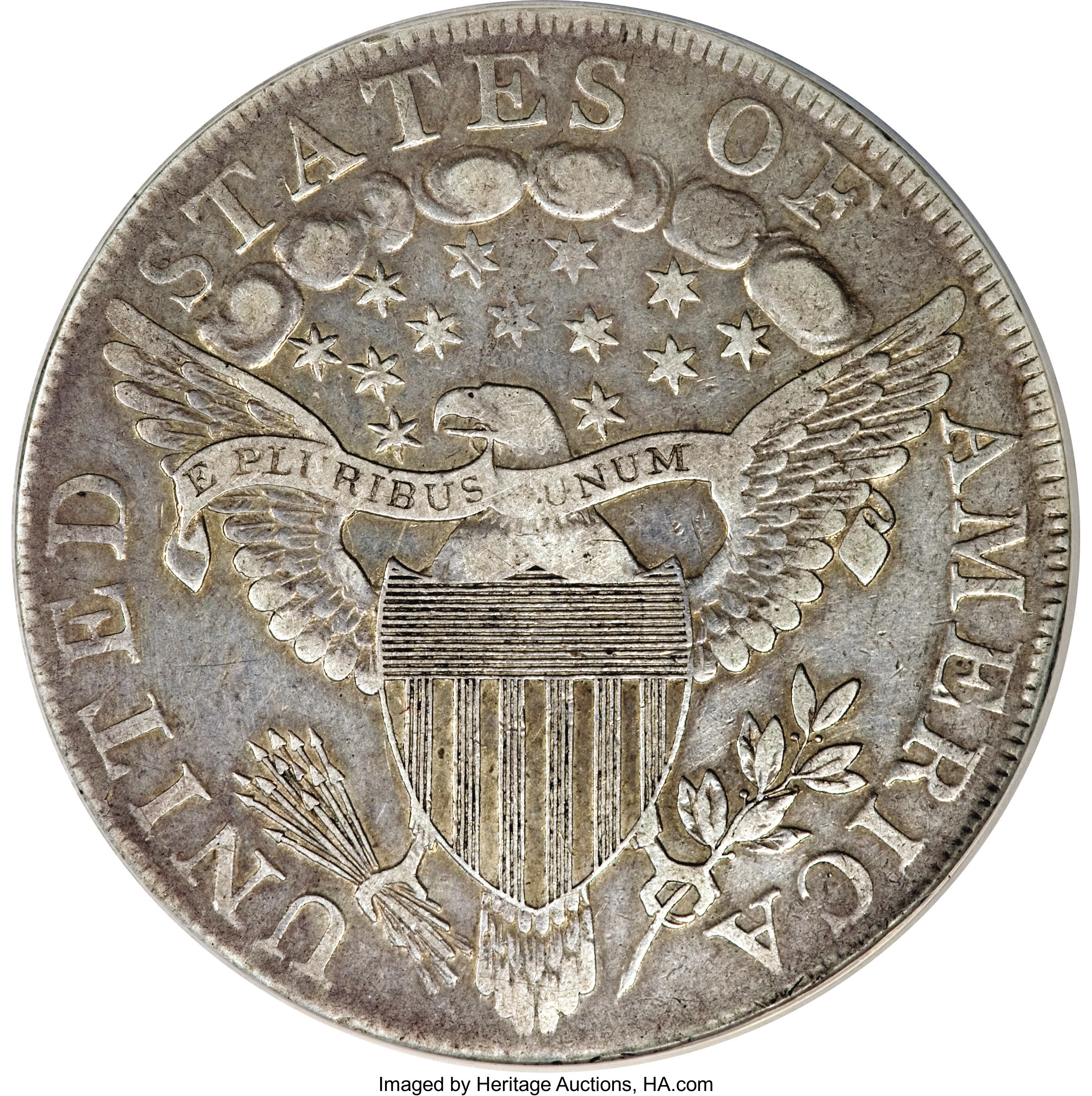 1798 $1  Large Eagle, Pointed 9, Wide Date, B-16, BB-110 F15 thumbnail 7