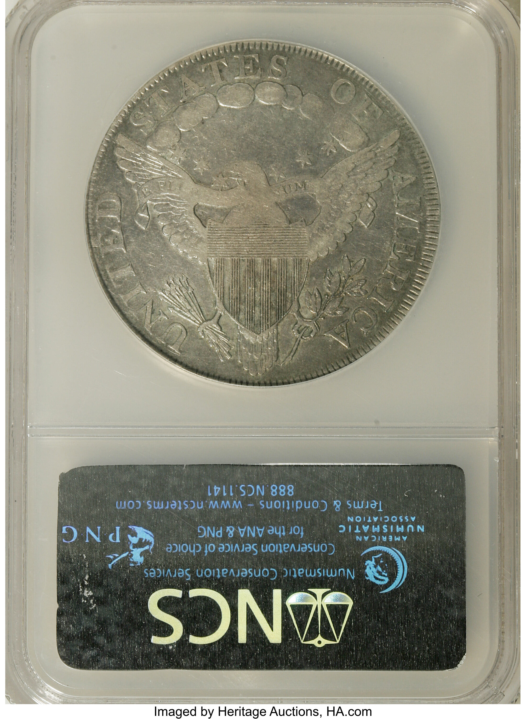 1798 $1  Large Eagle, Pointed 9, Close Date, B-29, BB-119 F12 CAC thumbnail 9