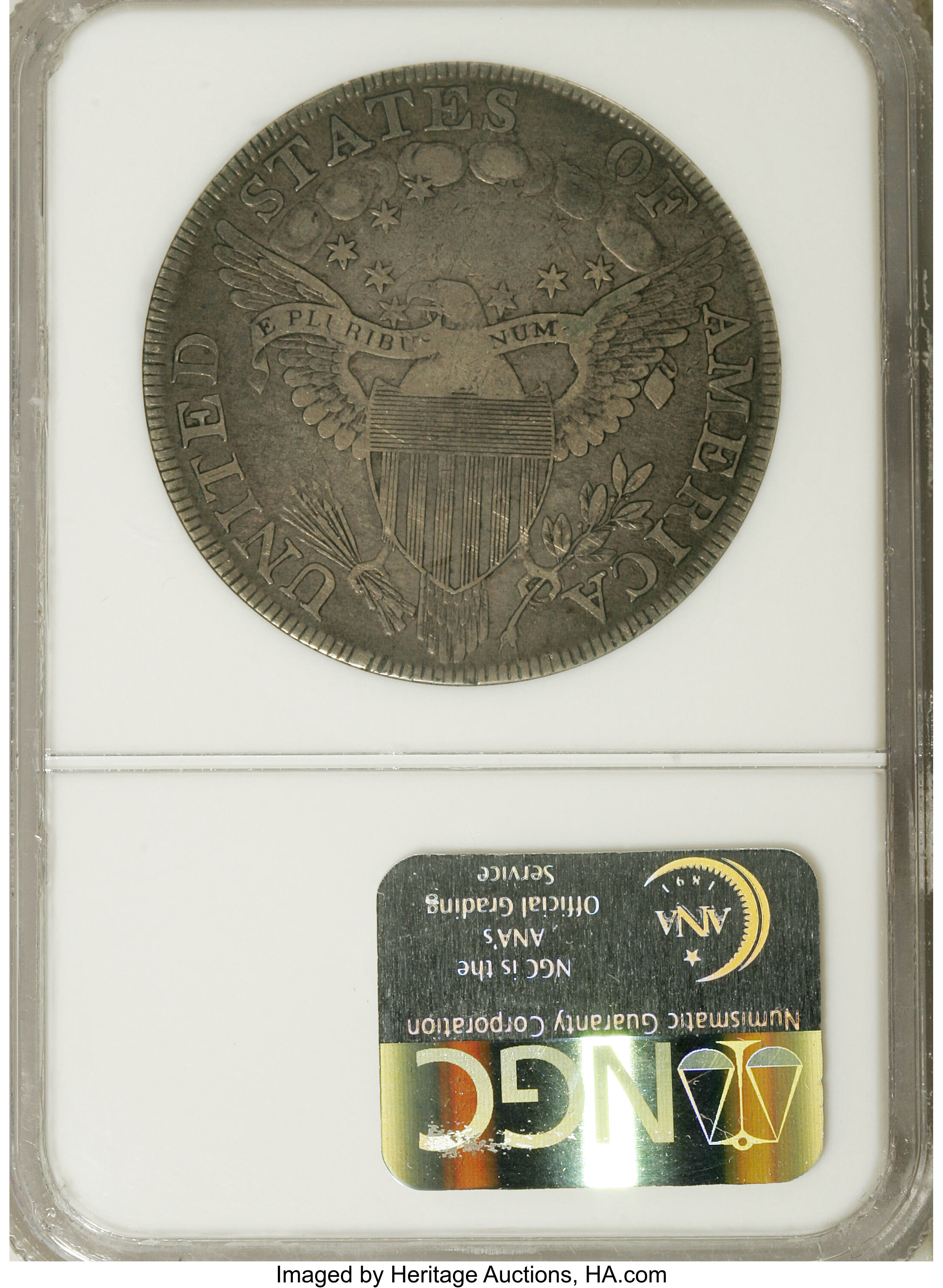 1798 $1  Large Eagle, Pointed 9, Close Date, B-25, BB-123 VG10 thumbnail 22