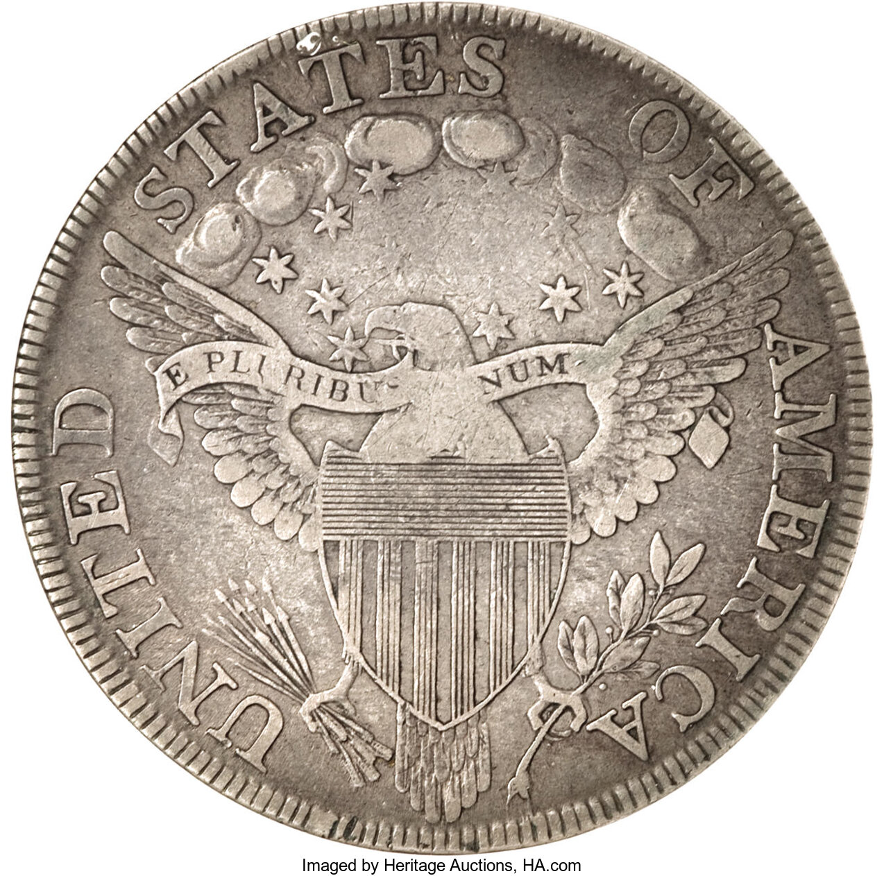 1798 $1  Large Eagle, Pointed 9, Close Date, B-25, BB-123 VG10 thumbnail 23