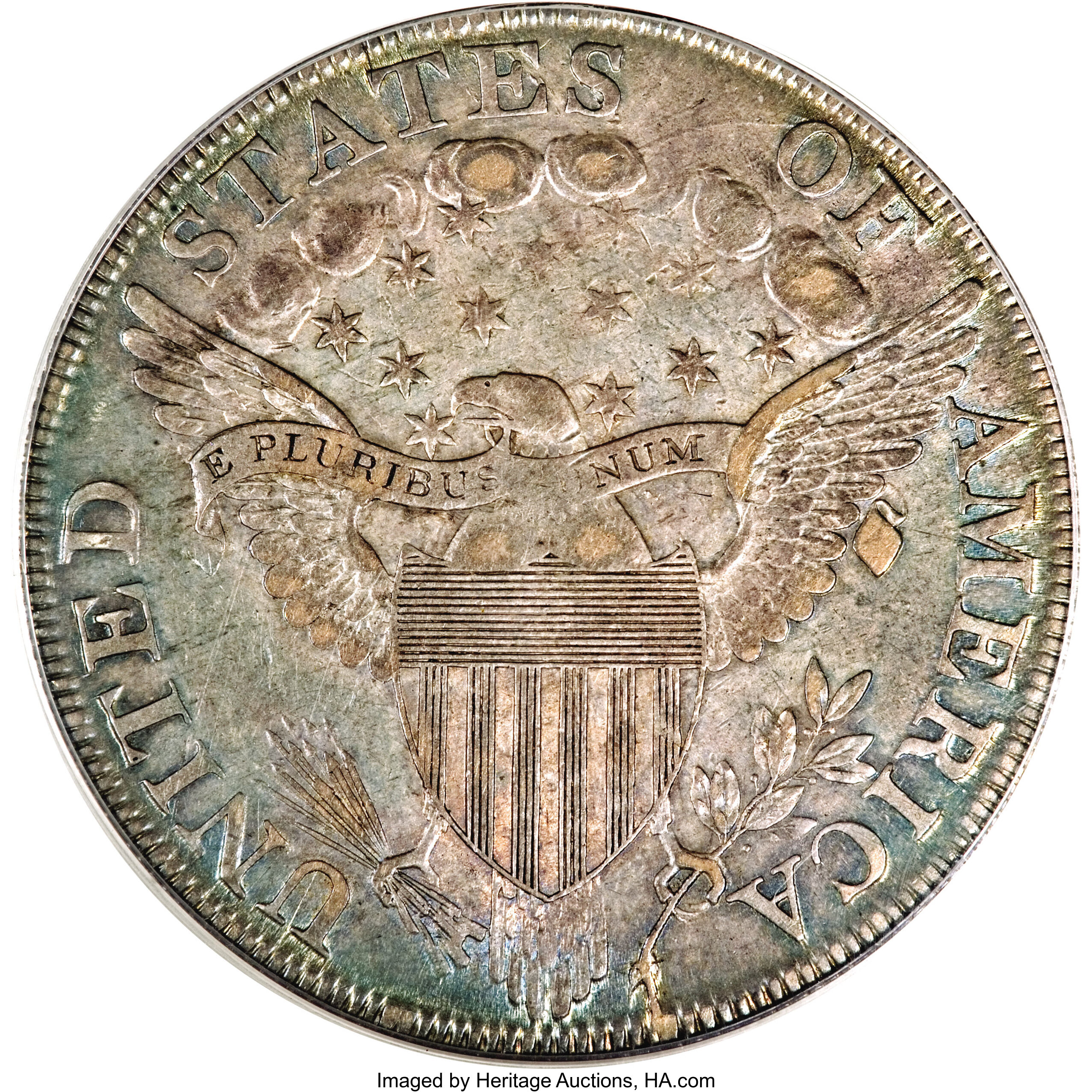 1798 $1  Large Eagle, Pointed 9, 5 Berries, B-24, BB-124 XF40 thumbnail 7
