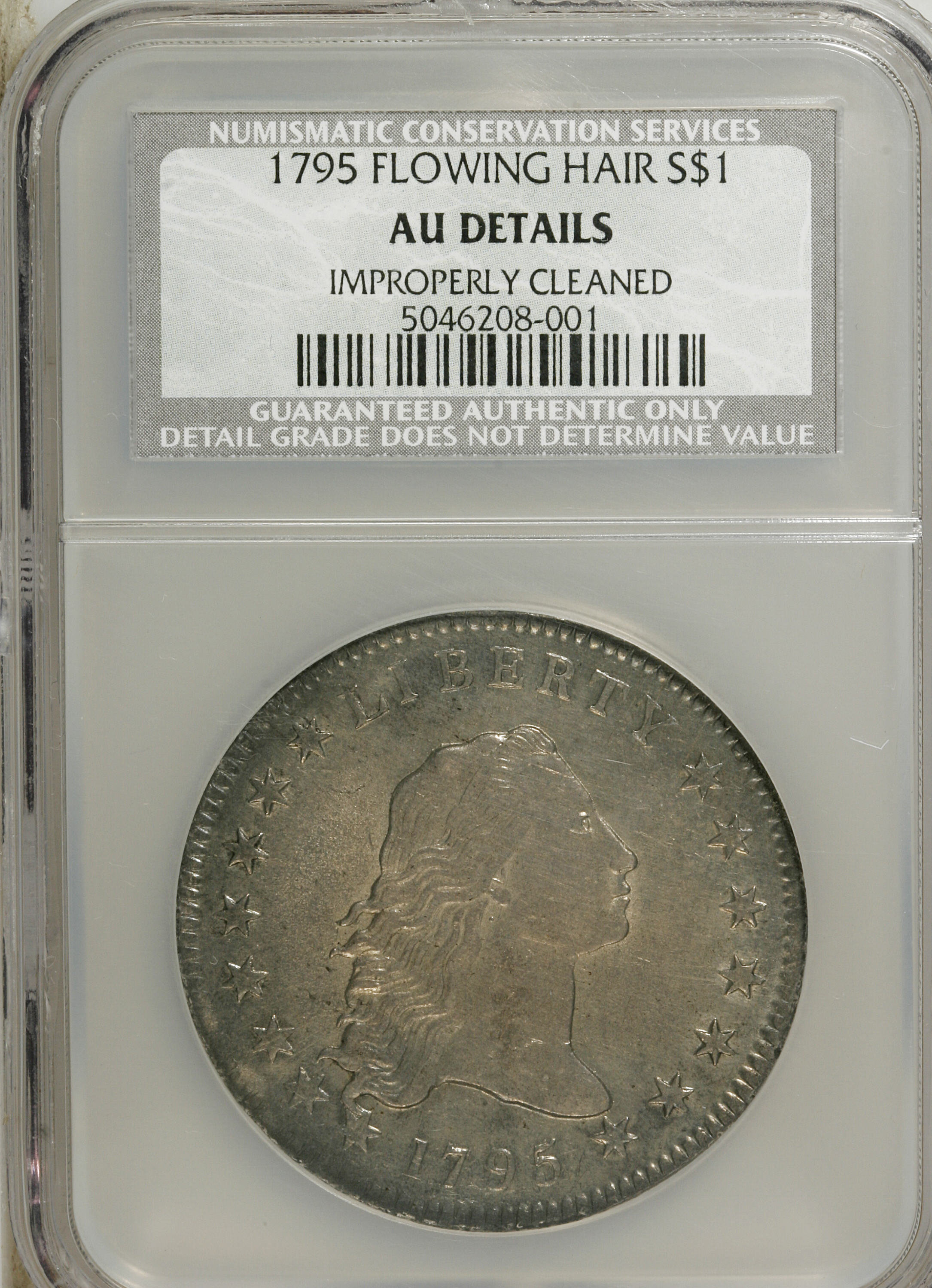 1795 $1  Flowing Hair, 2 Leaves, B-9, BB-13 MS66 thumbnail 18