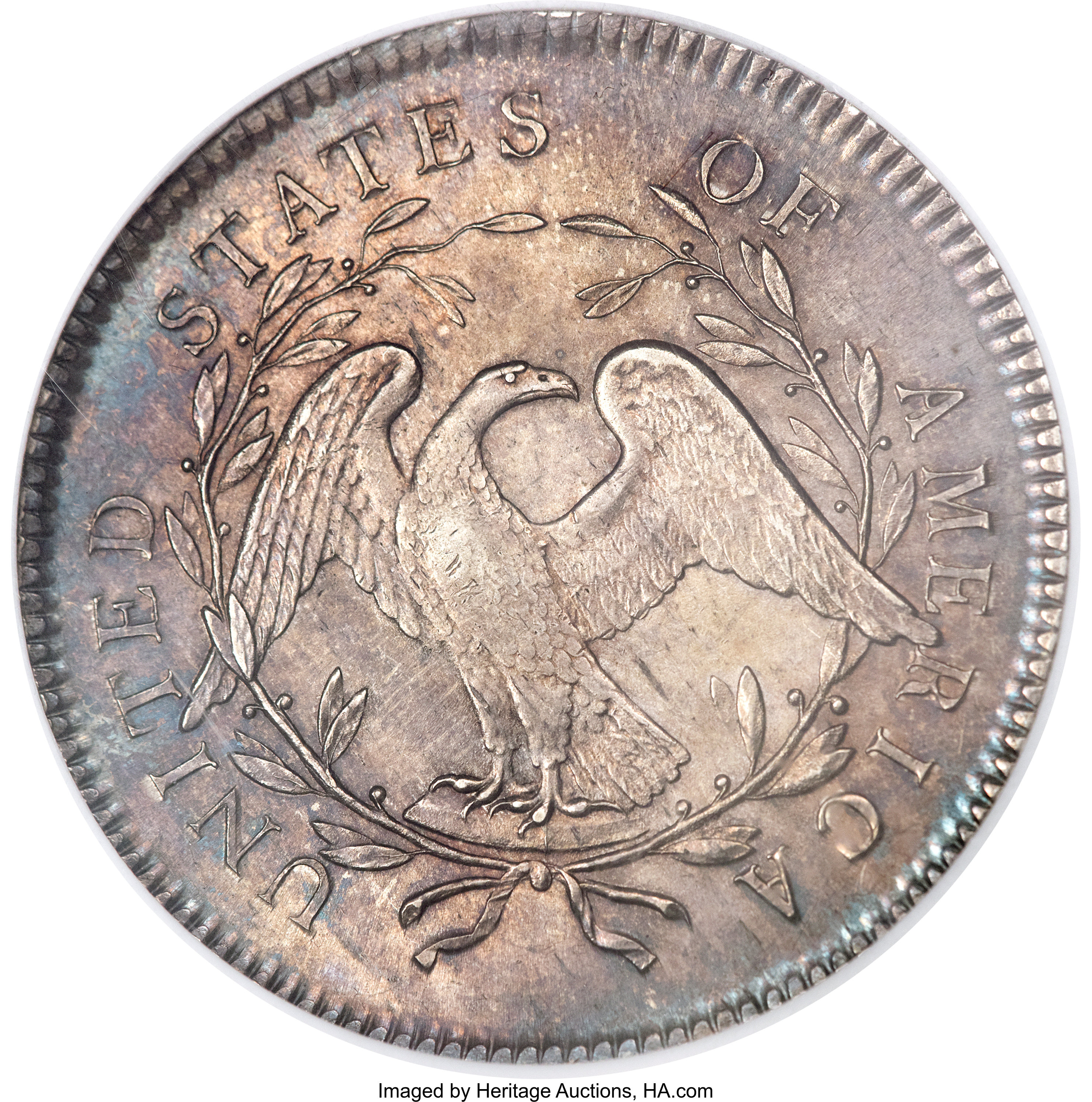 1795 $1  Flowing Hair, 2 Leaves, B-2, BB-20 MS66 thumbnail 2