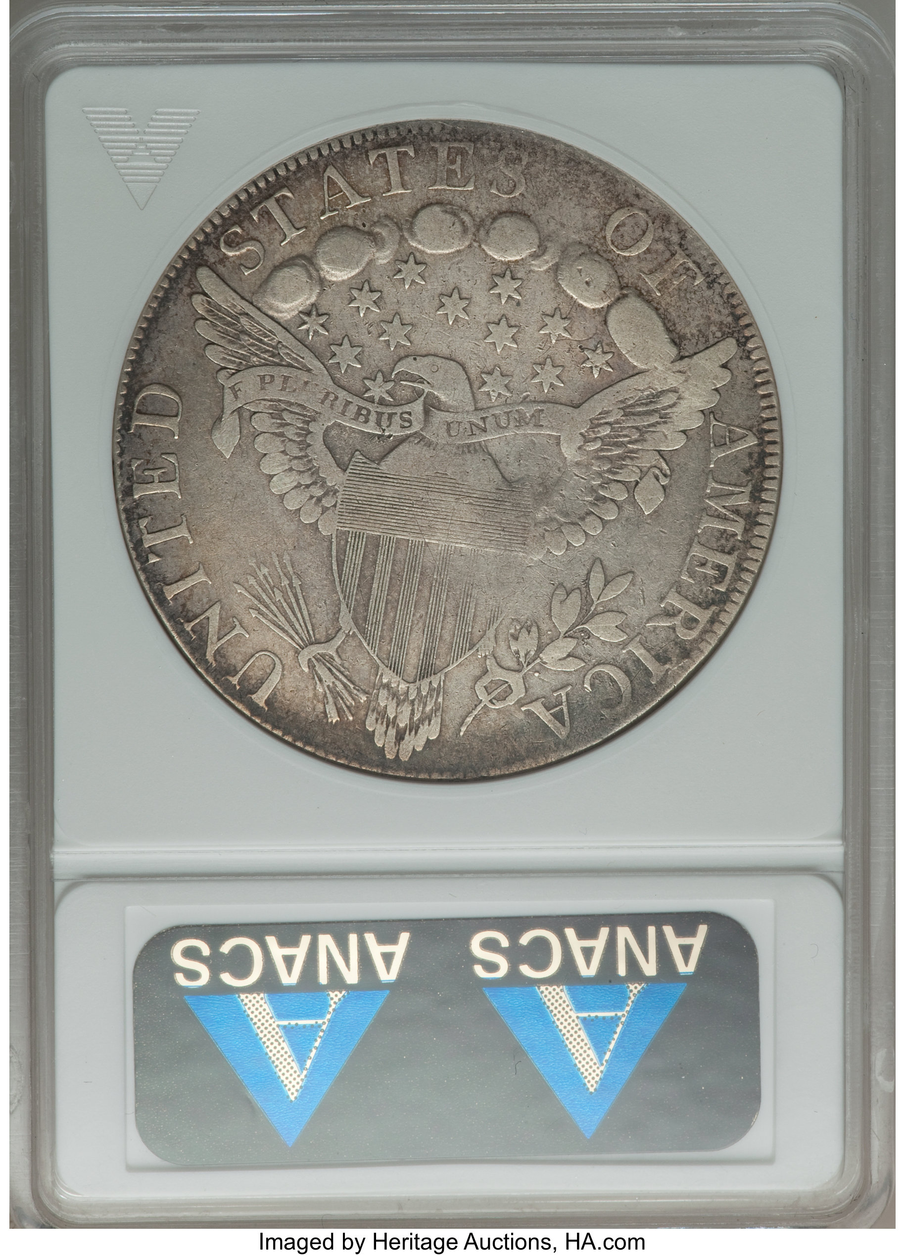 1798 $1  Large Eagle, Pointed 9, 10 Arrows, 5 Vertical Lines, B-17, BB-101 VG10 thumbnail 4