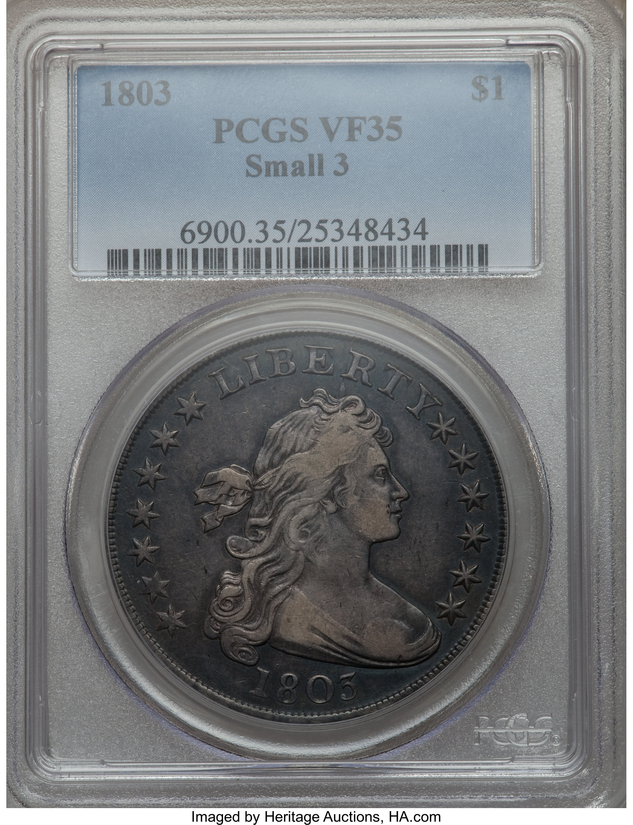 1803 $1  Small 3, B-1, BB-251 VF35 thumbnail 12