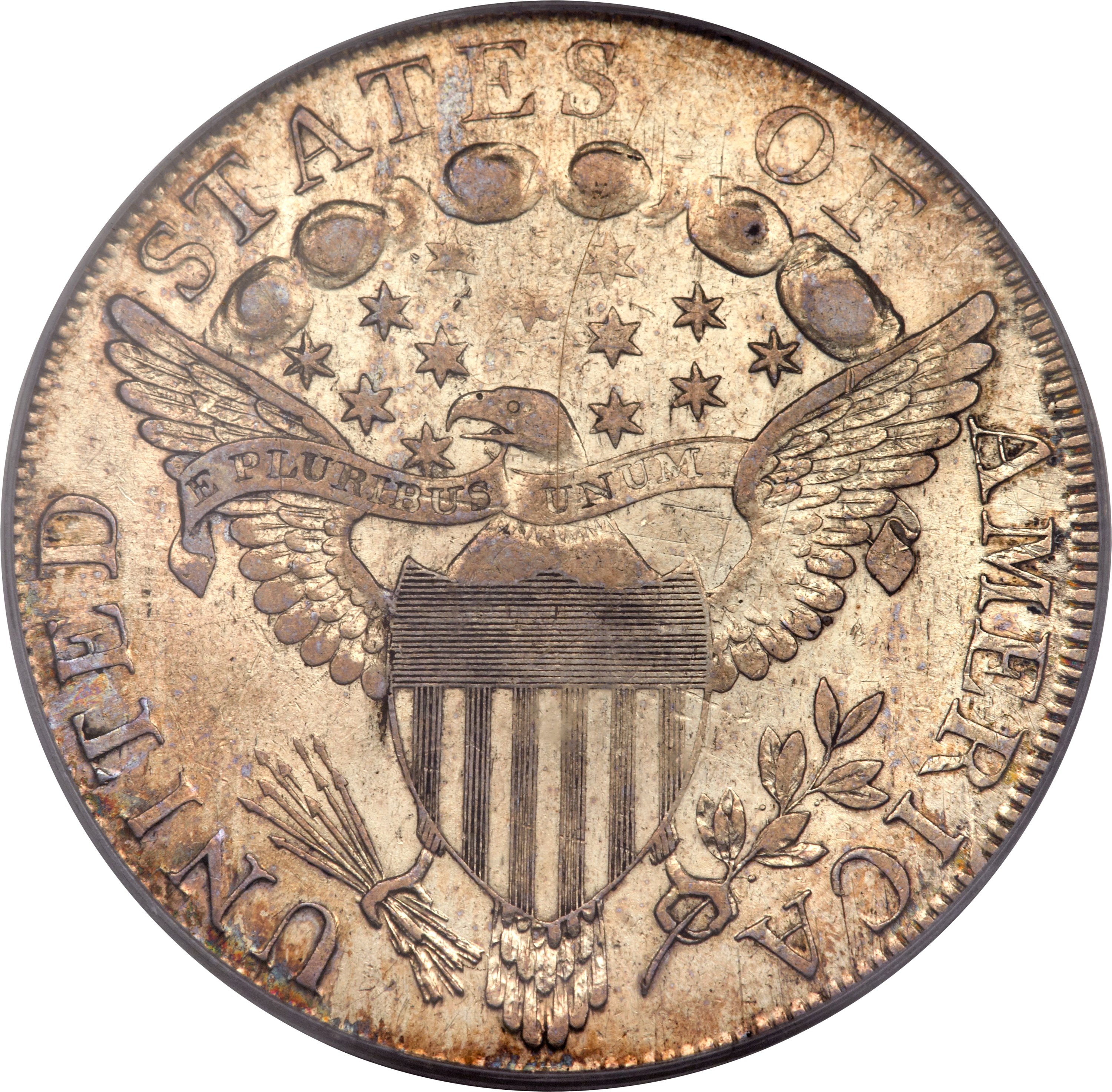 1798 $1  Large Eagle, Pointed 9, 10 Arrows, 5 Vertical Lines, B-17, BB-101 VG10 thumbnail 21