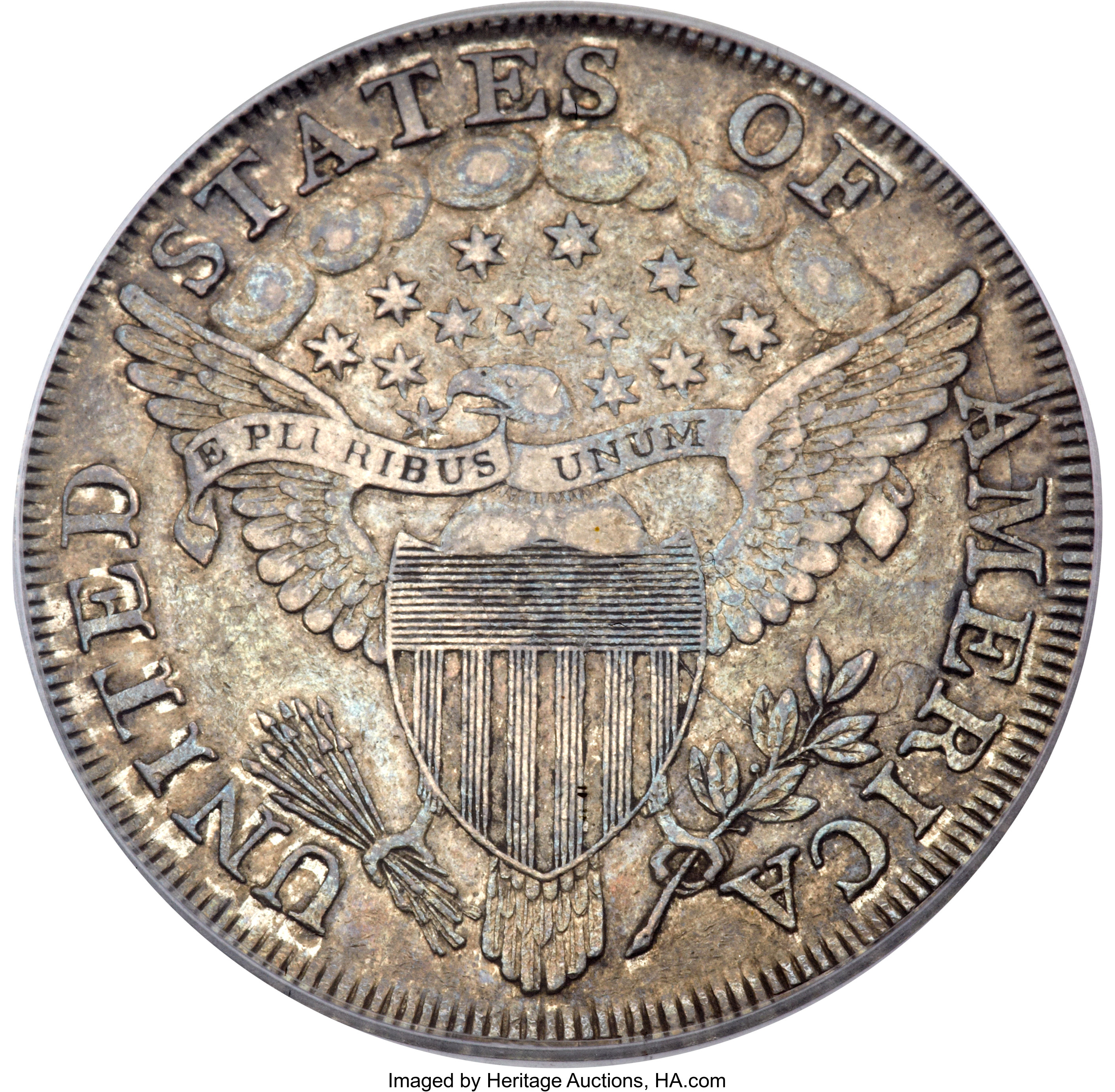 1798 $1  Large Eagle, Pointed 9, Close Date, B-30, BB-116 MS60 CAC thumbnail 11