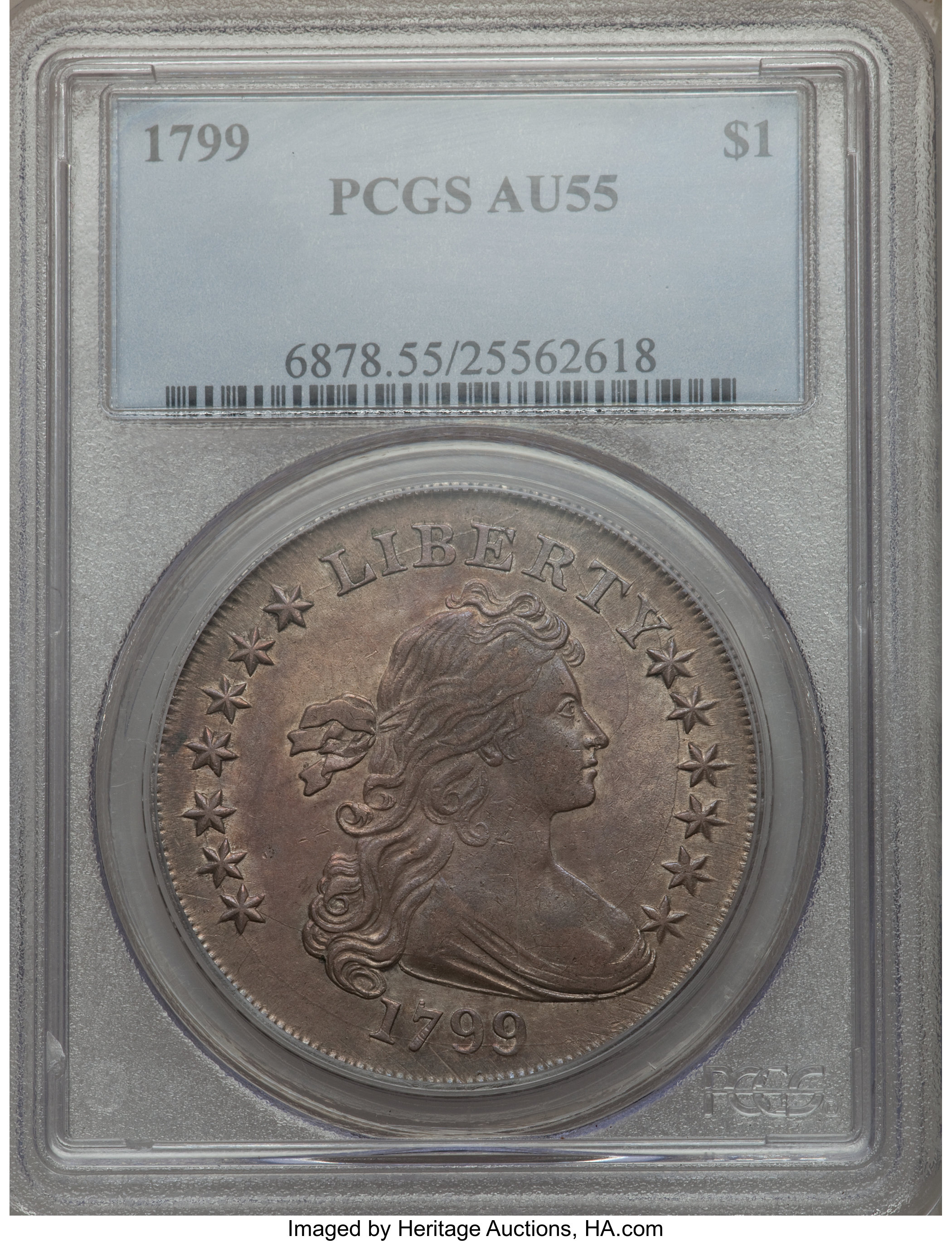 1799 $1  Irregular Date, 13 Stars MS60 thumbnail 19