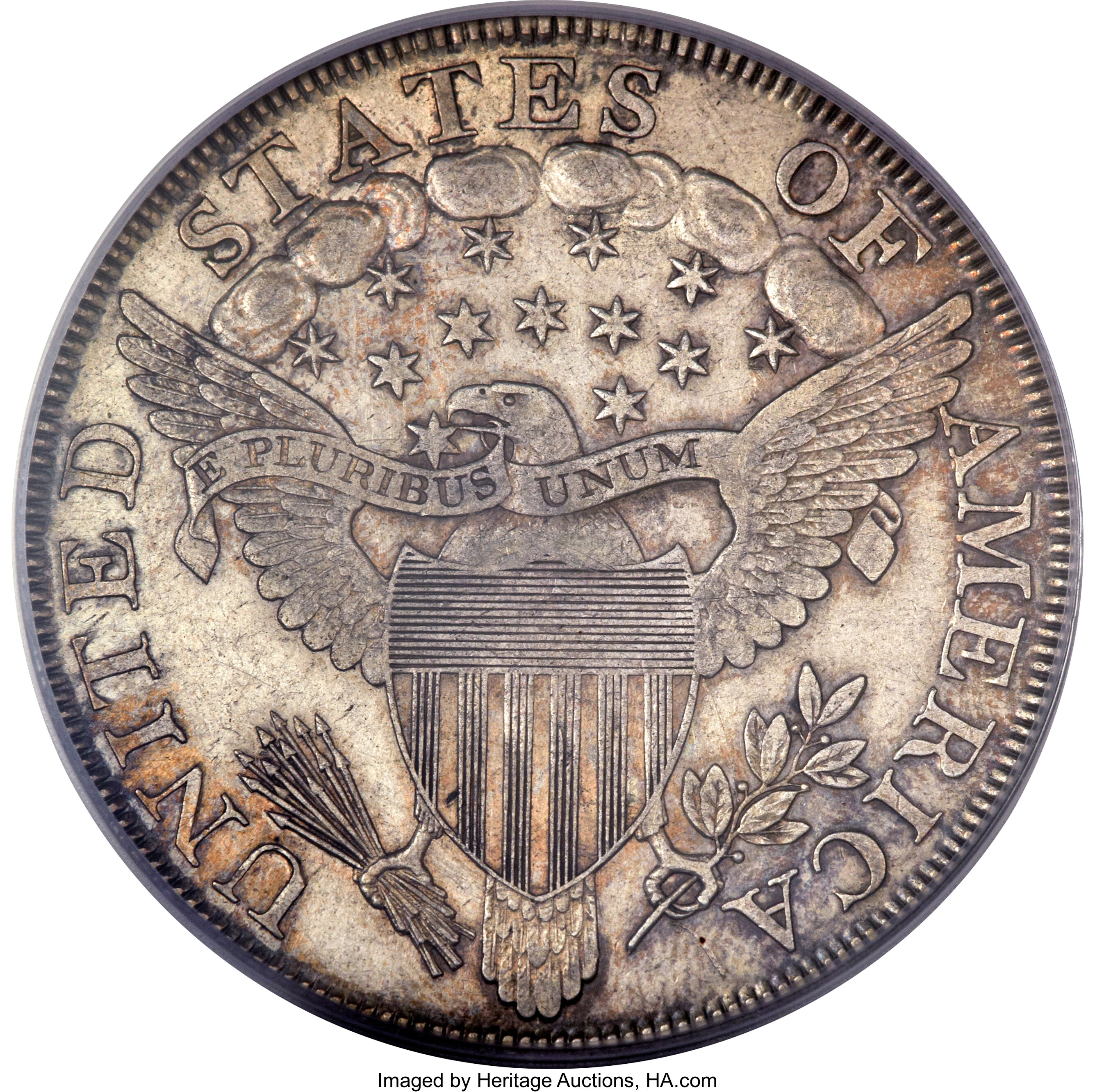 1800 $1  Wide Date, Low 8, AMERICAI, B-11, BB-191 AU50 thumbnail 6