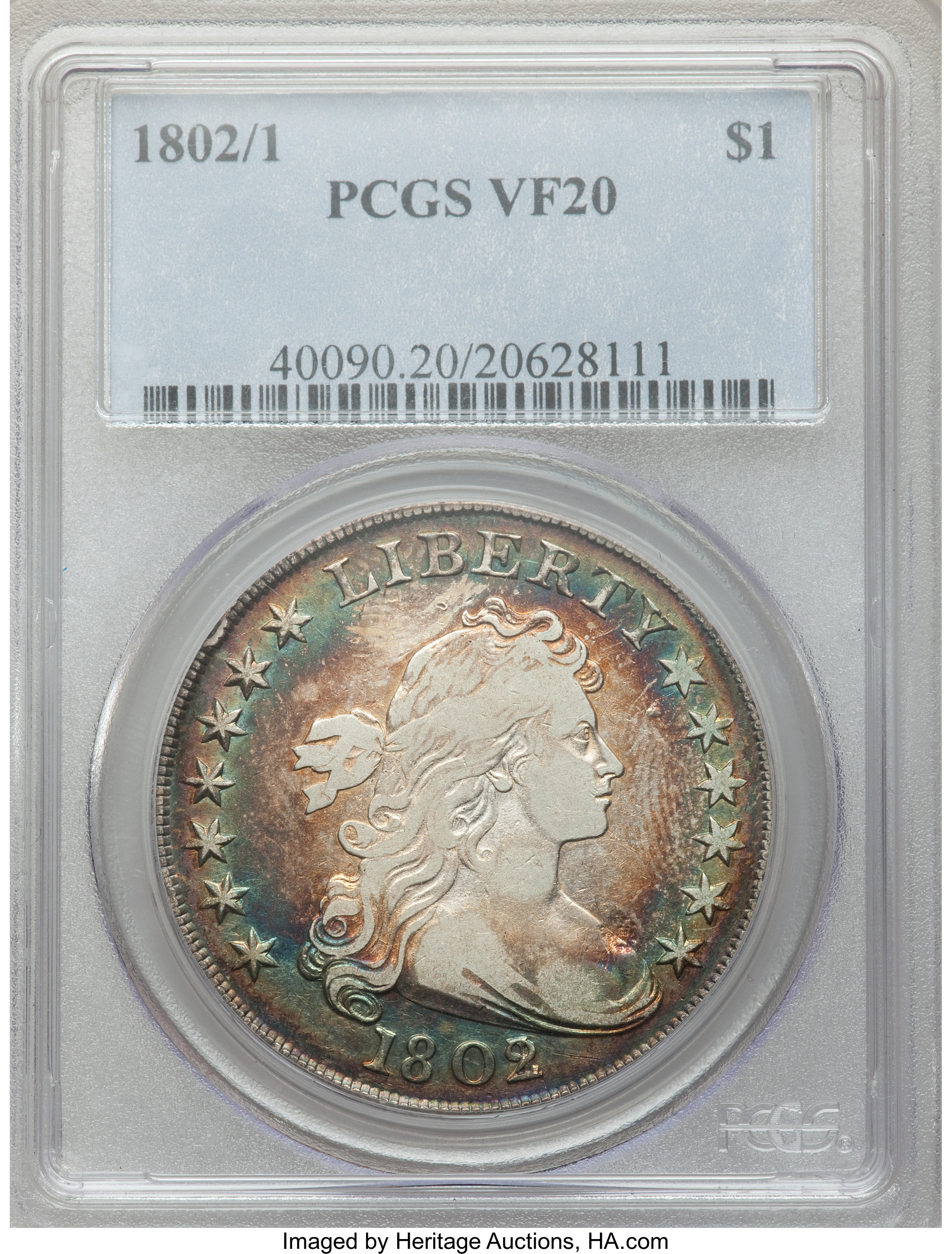 1802/1 $1  Wide Date, B-3, BB-234 AG3 thumbnail 10