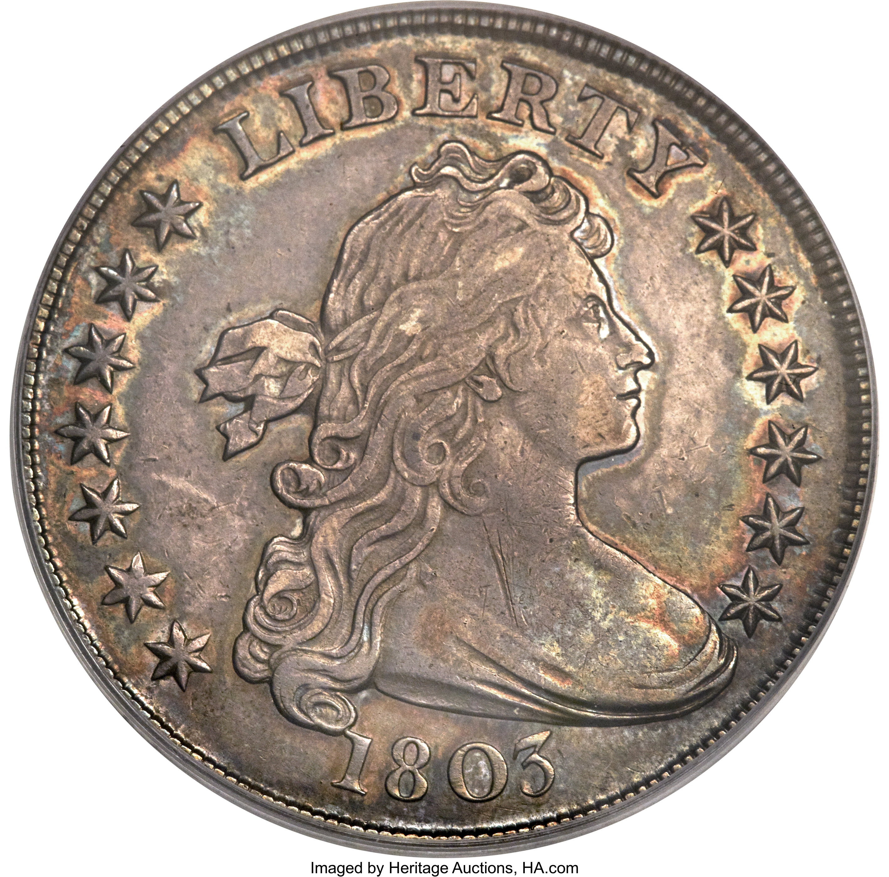 1803 $1  Small 3, B-4, BB-254 XF45 thumbnail 10