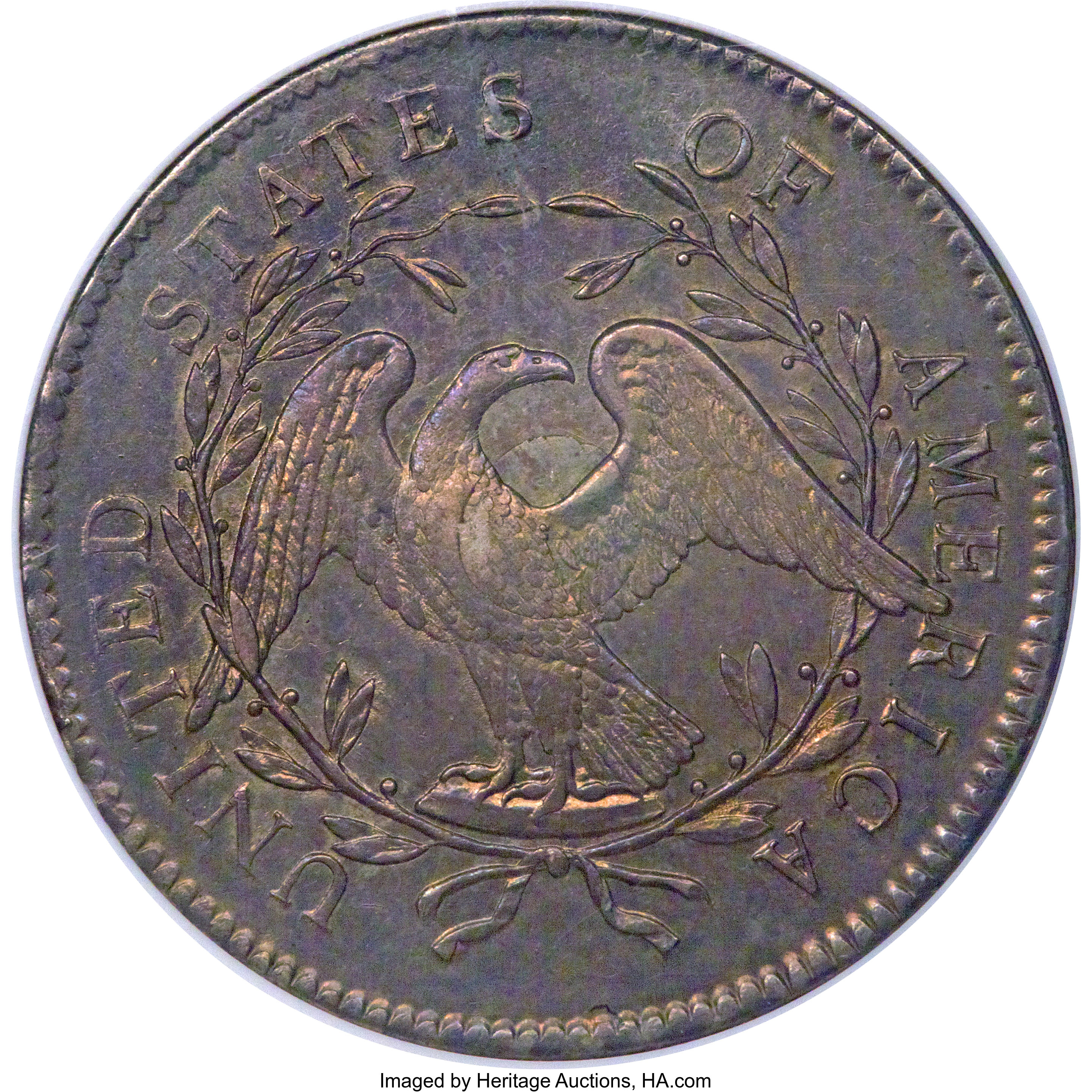1795 $1  Flowing Hair, Silver Plug AU58 thumbnail 5