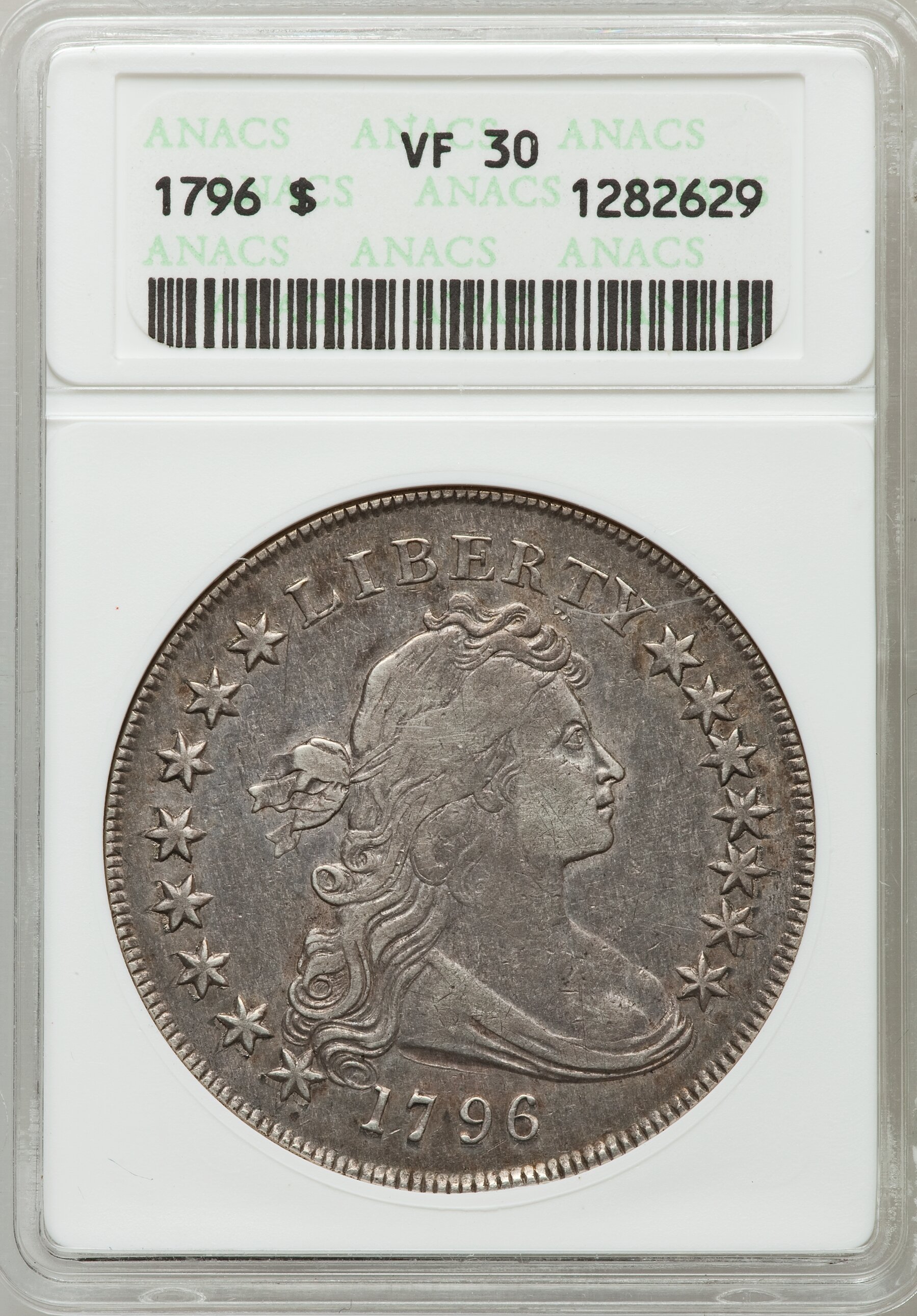 1796 $1  Small Date, Small Letters, B-1, BB-66 AG3 thumbnail 16